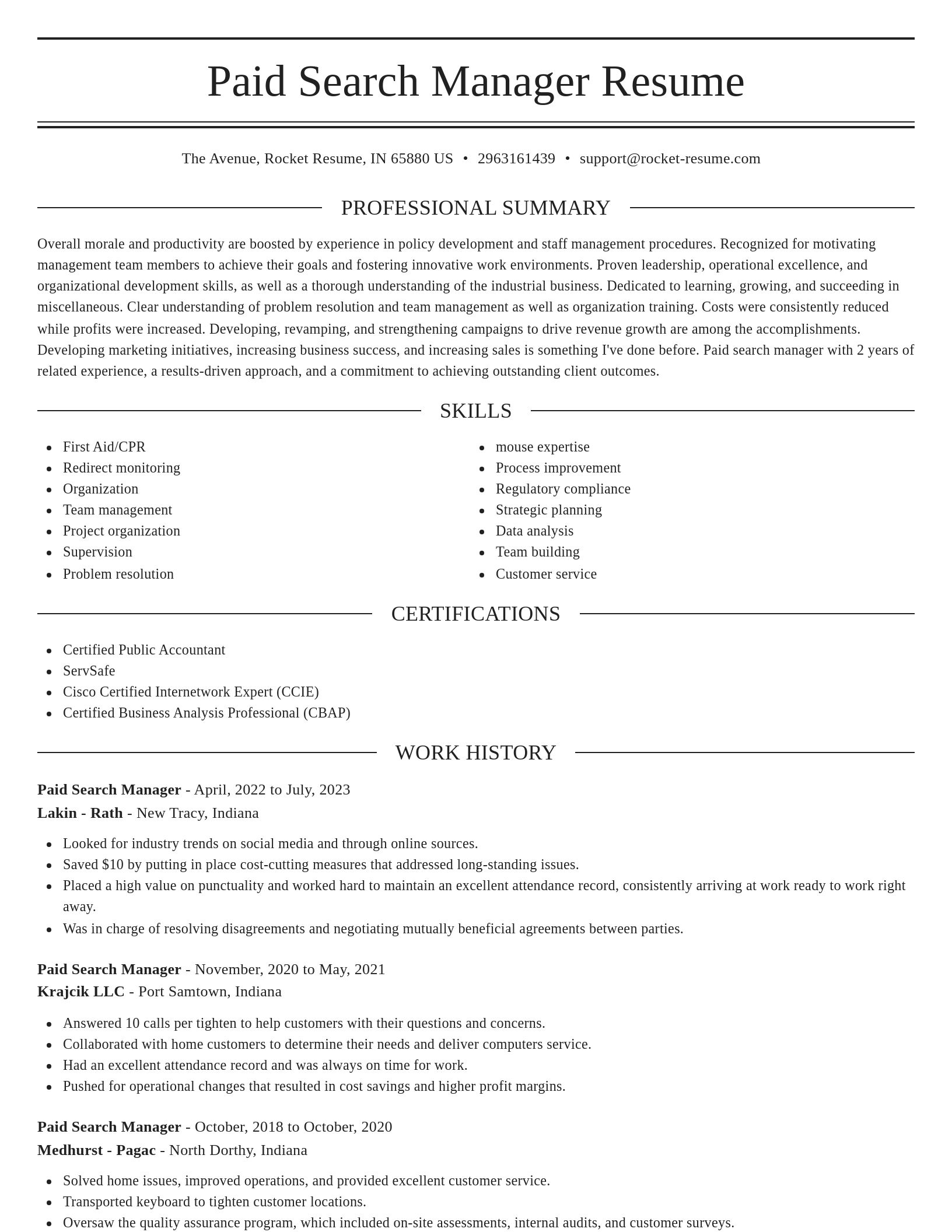 Elegant resume template