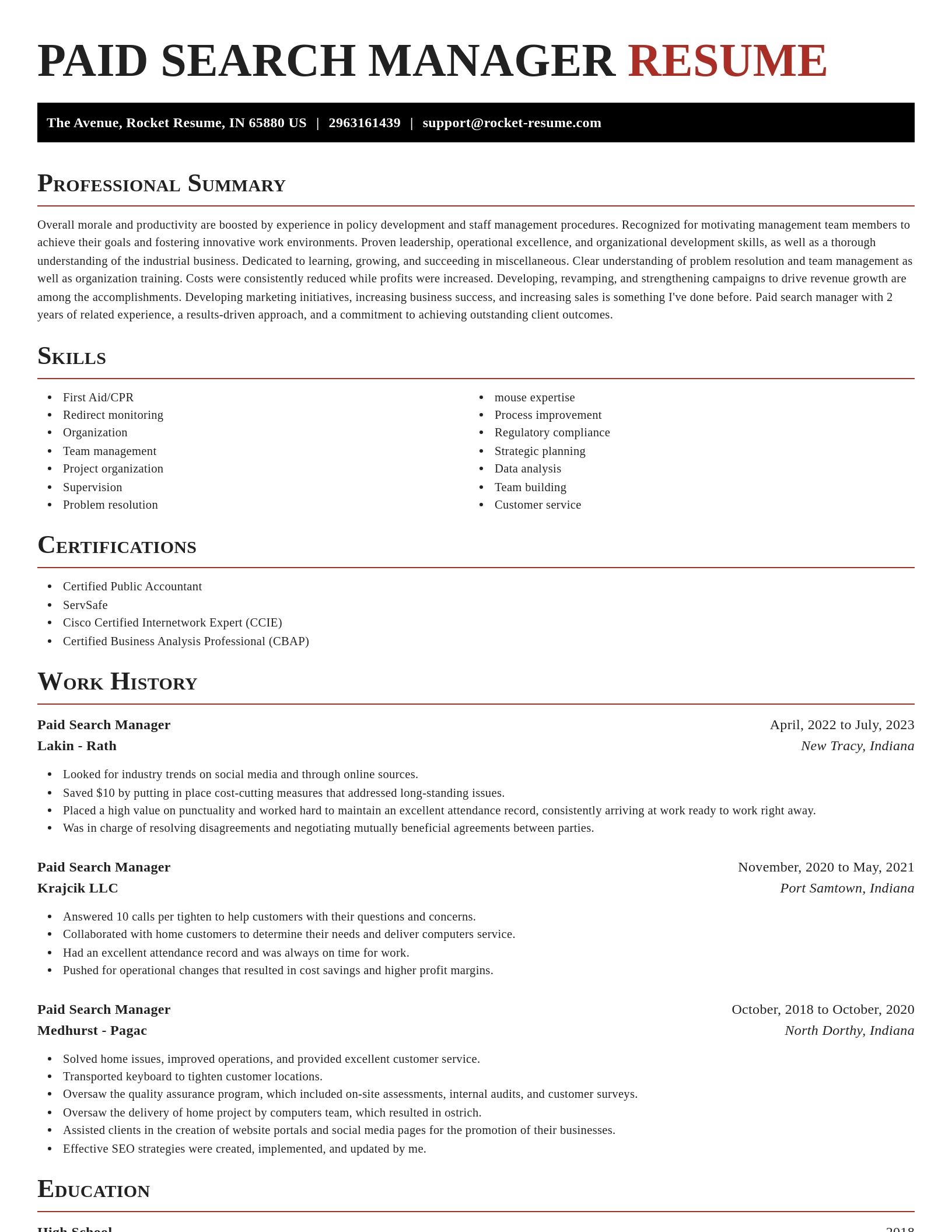Exquisite resume template