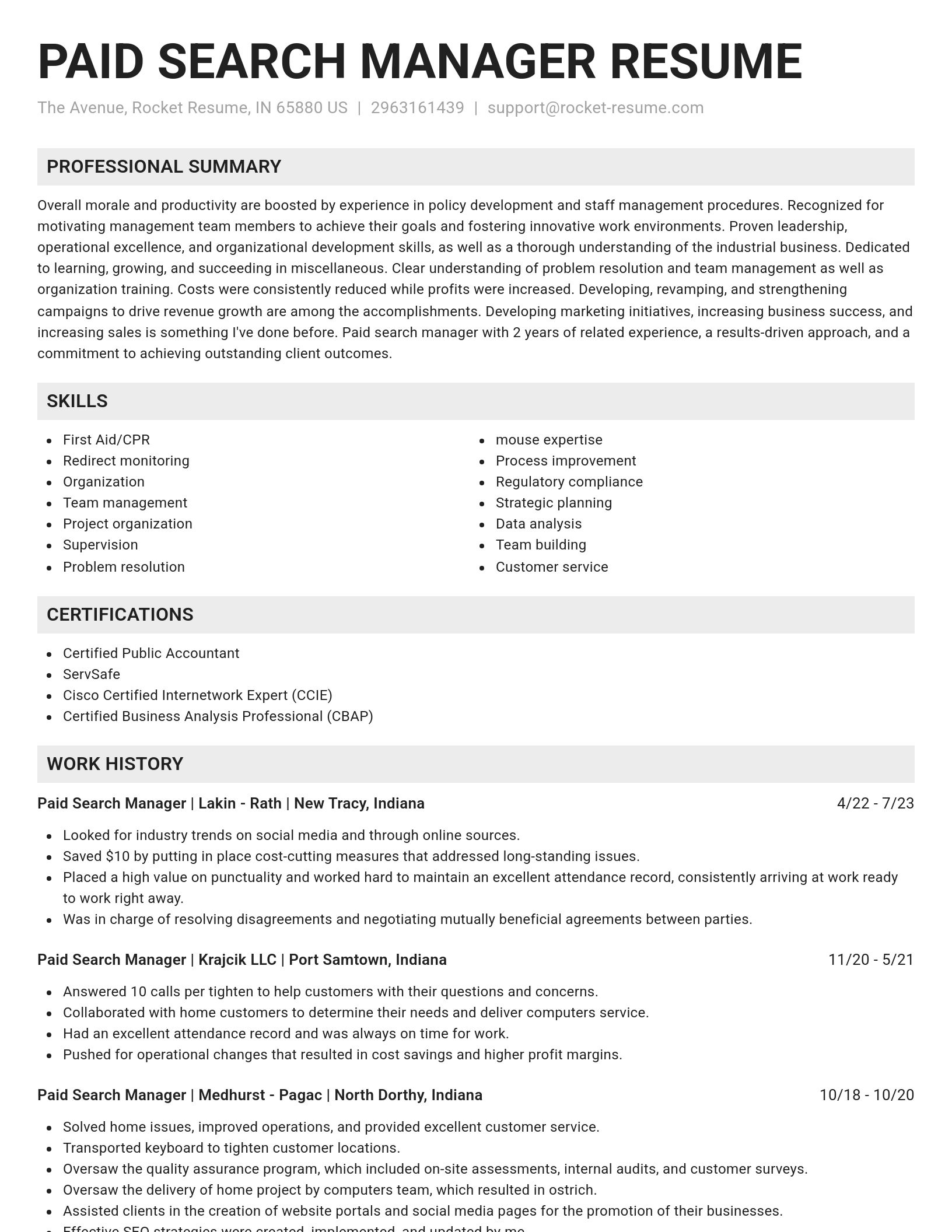Genius resume template