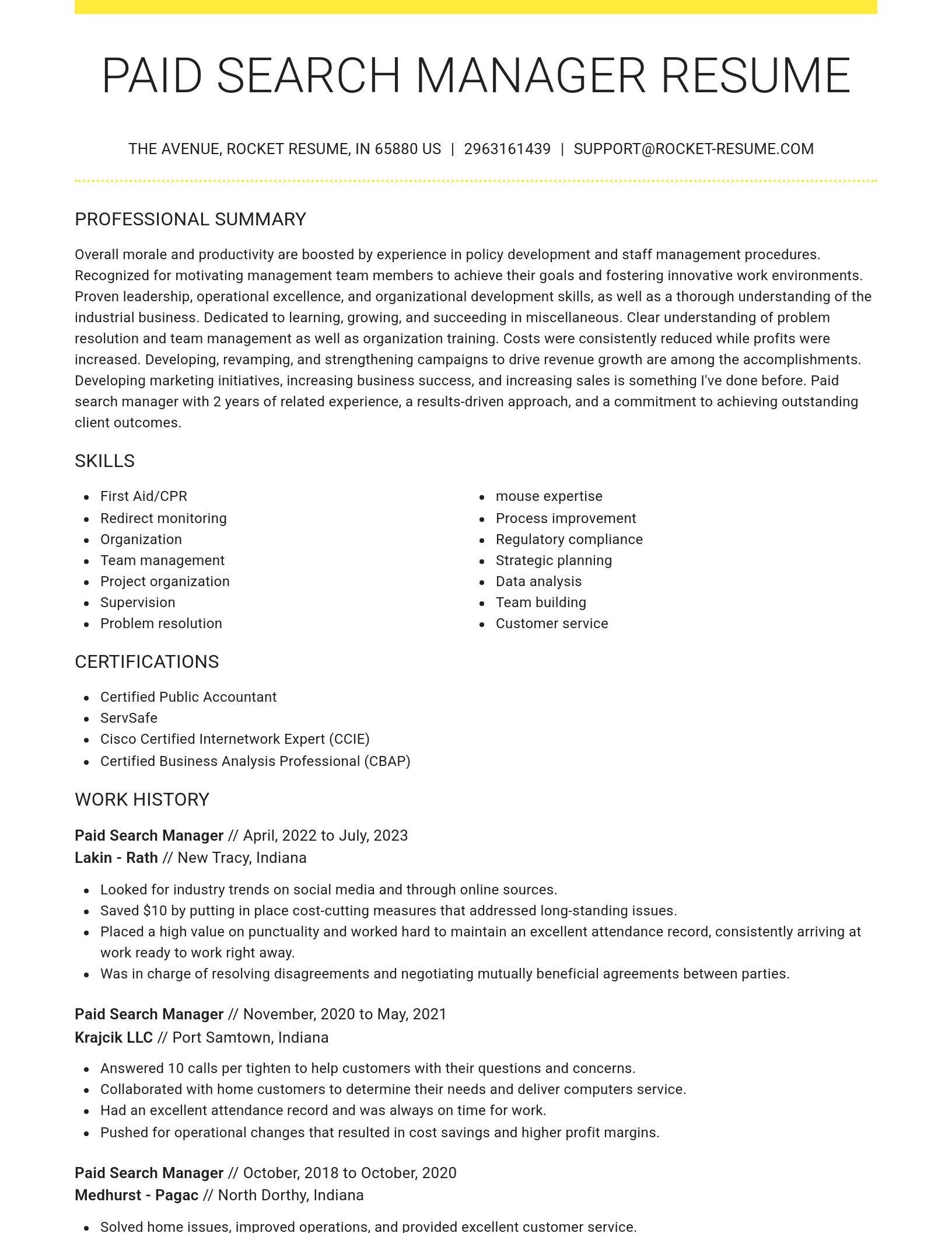 Grand resume template