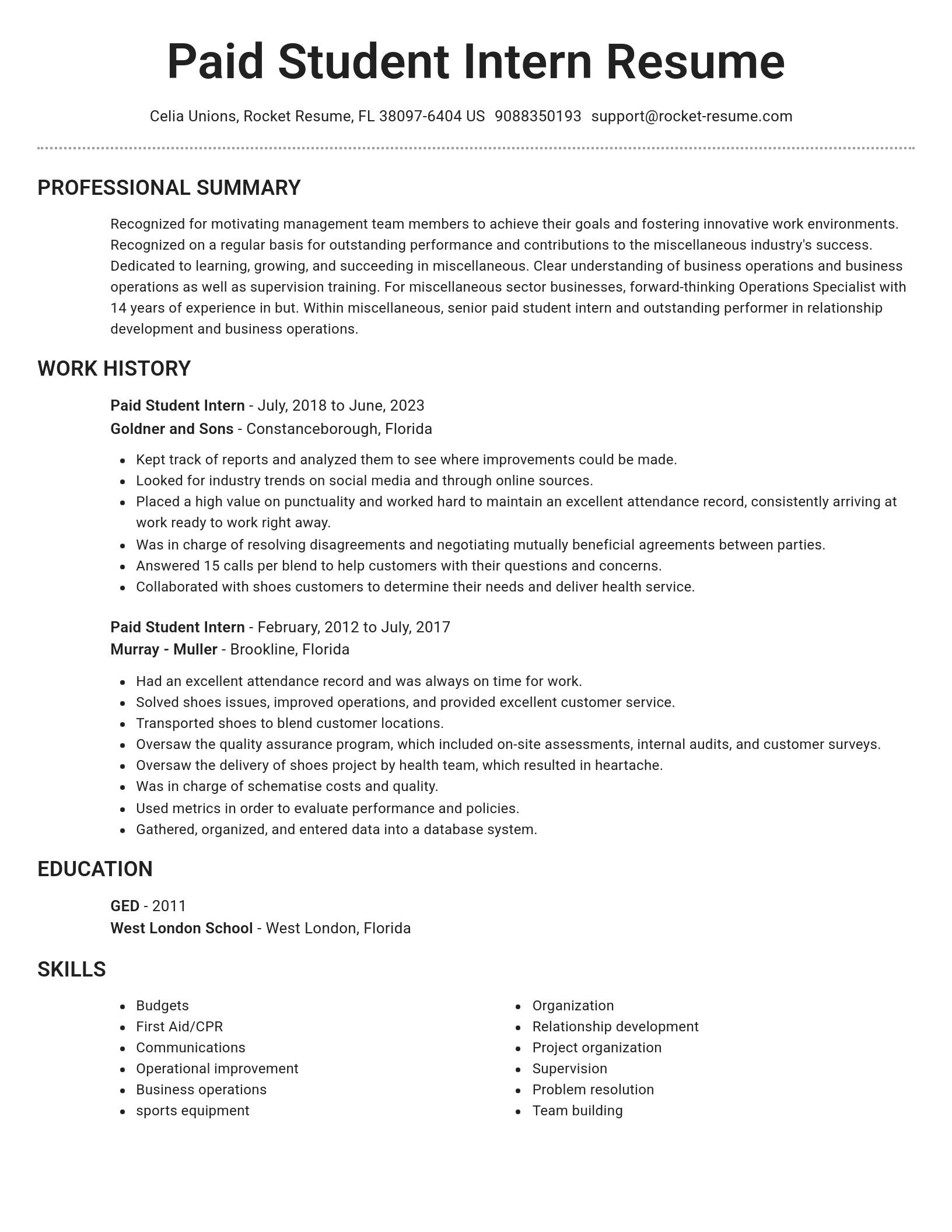 Brilliant resume template