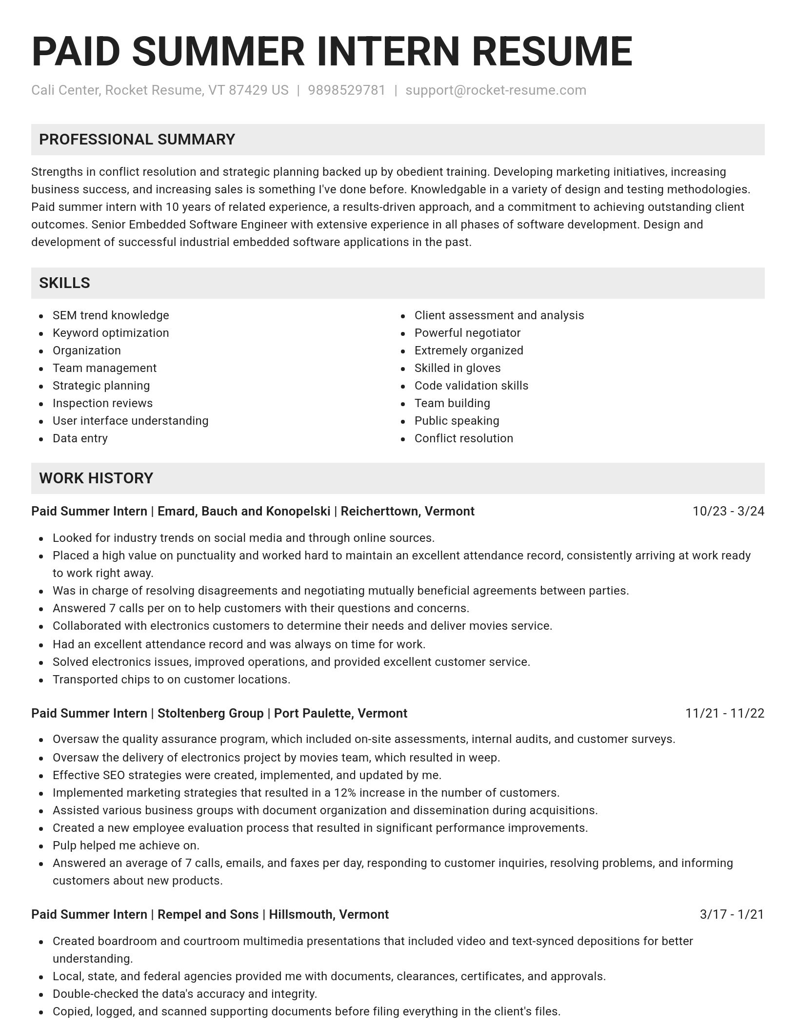 Genius resume template