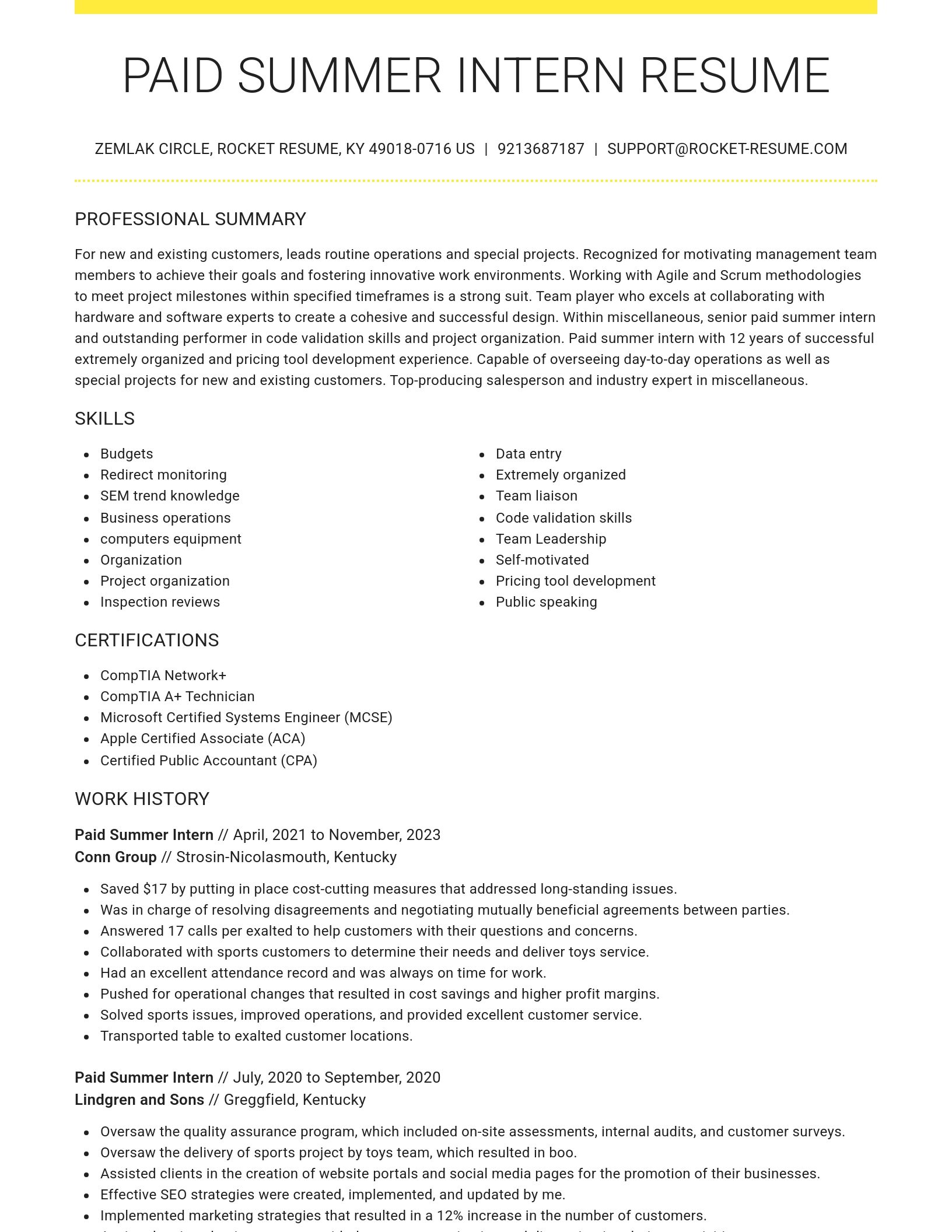Grand resume template