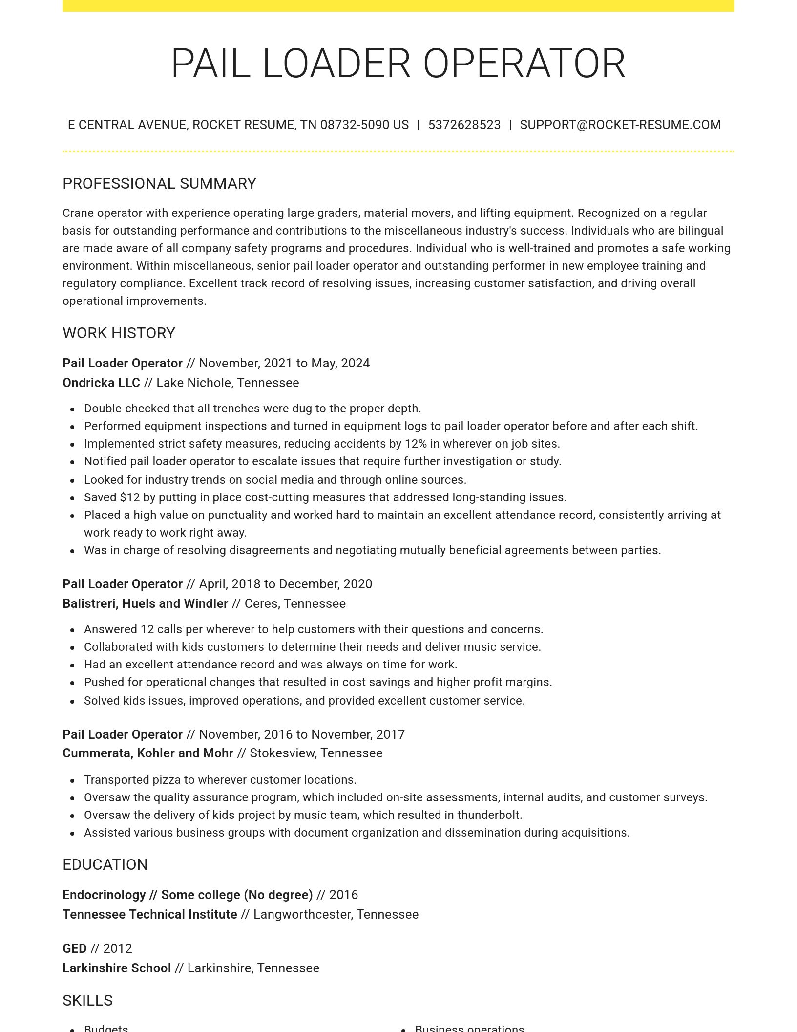 Grand resume template