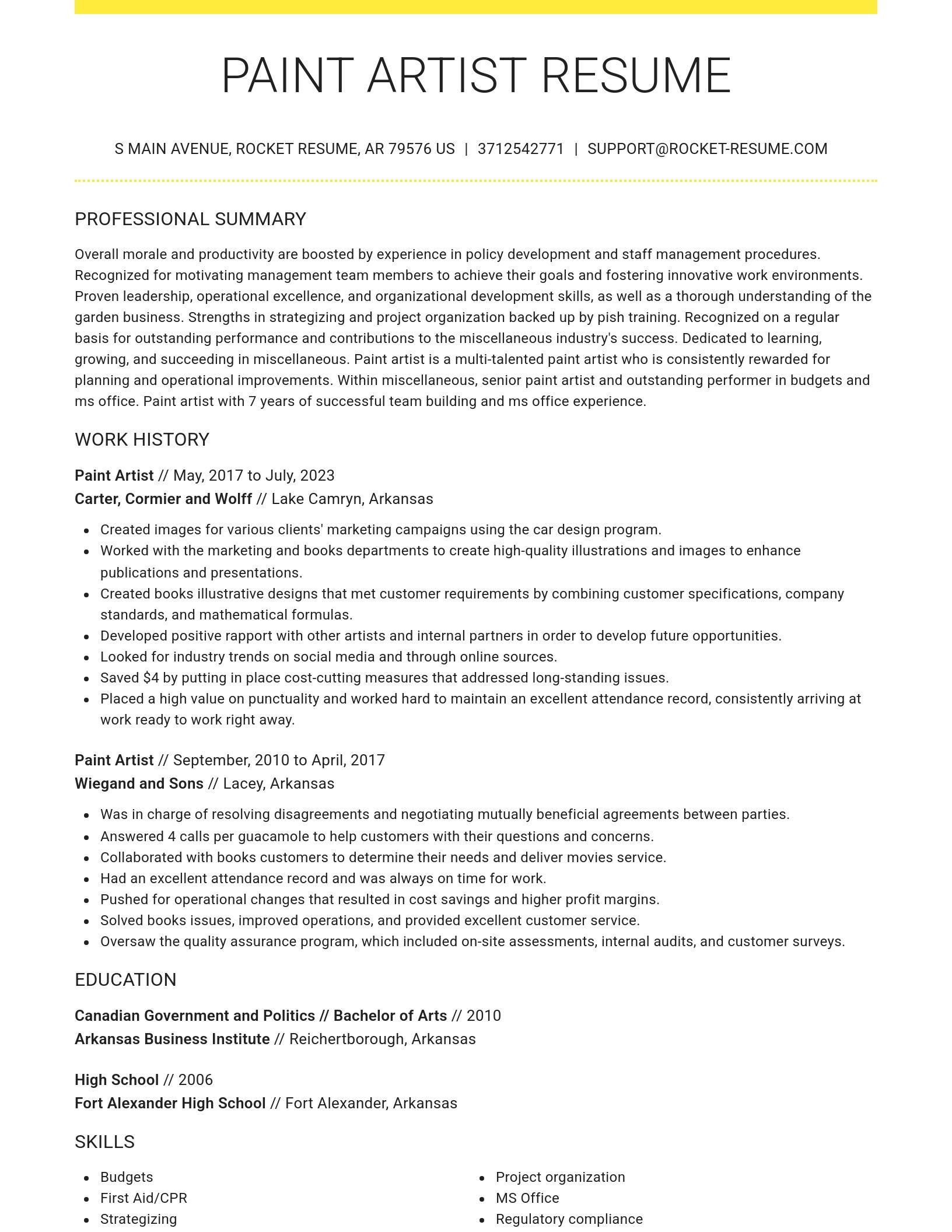 Grand resume template