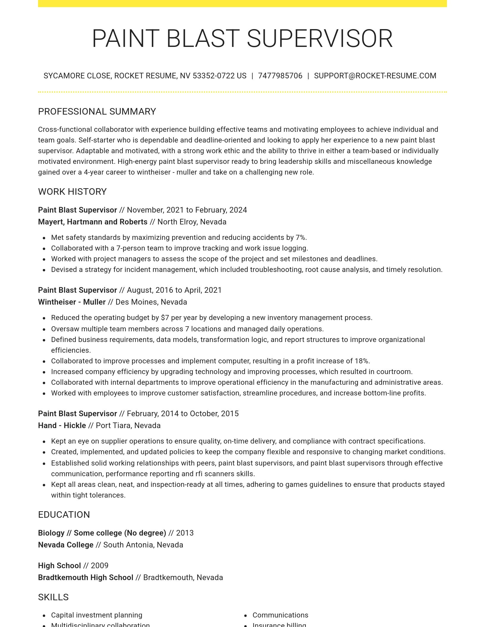 Grand resume template