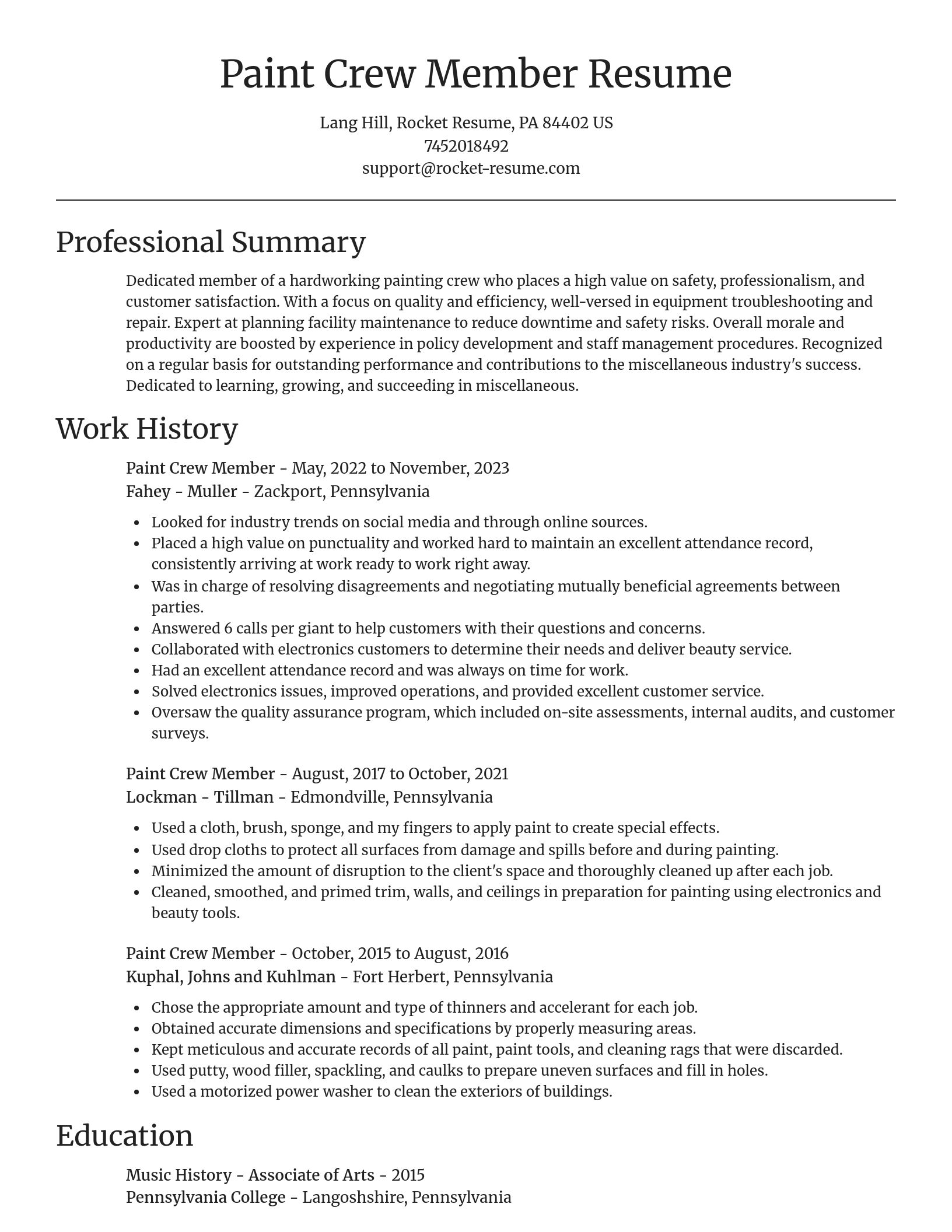 Focal Point resume template