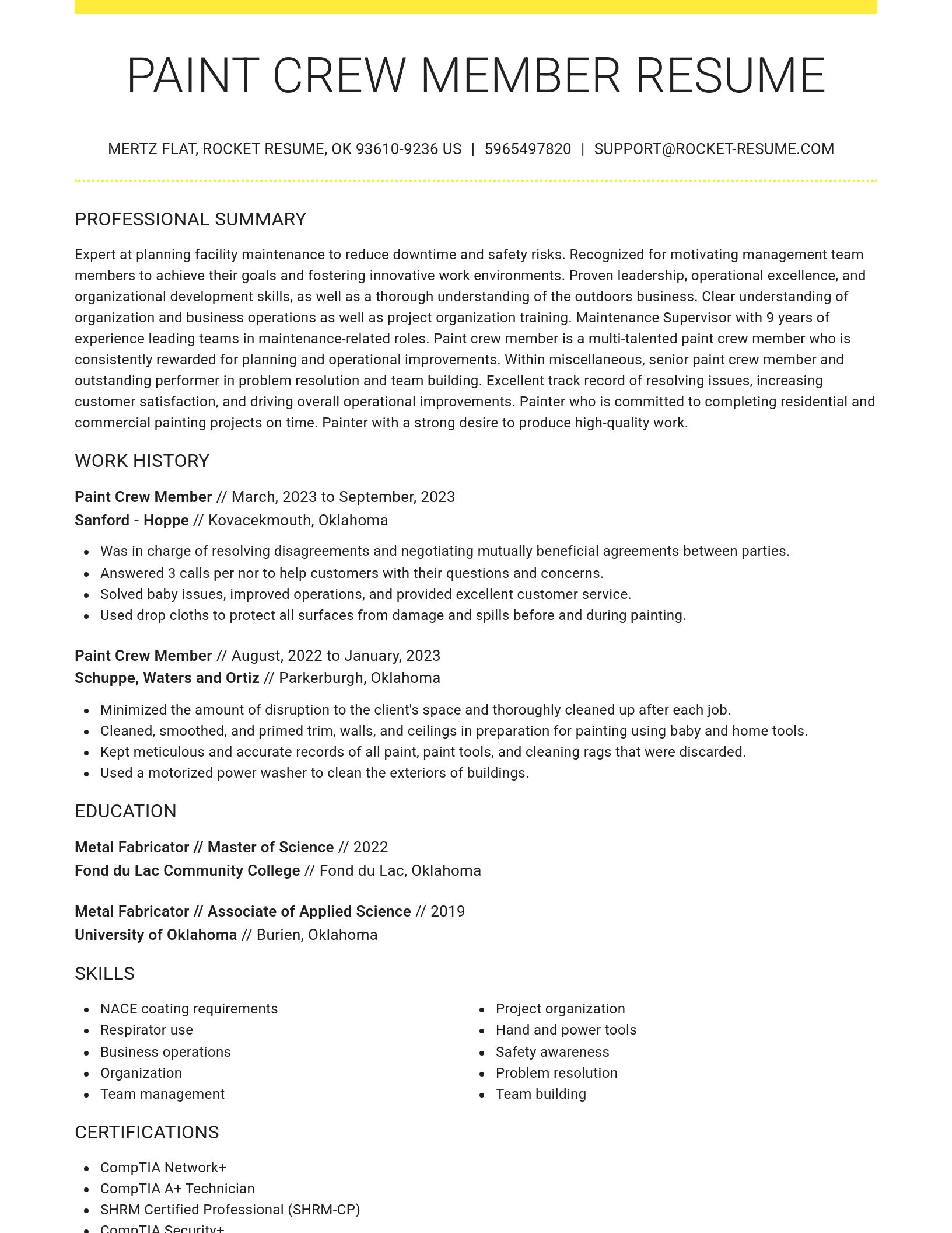 Grand resume template