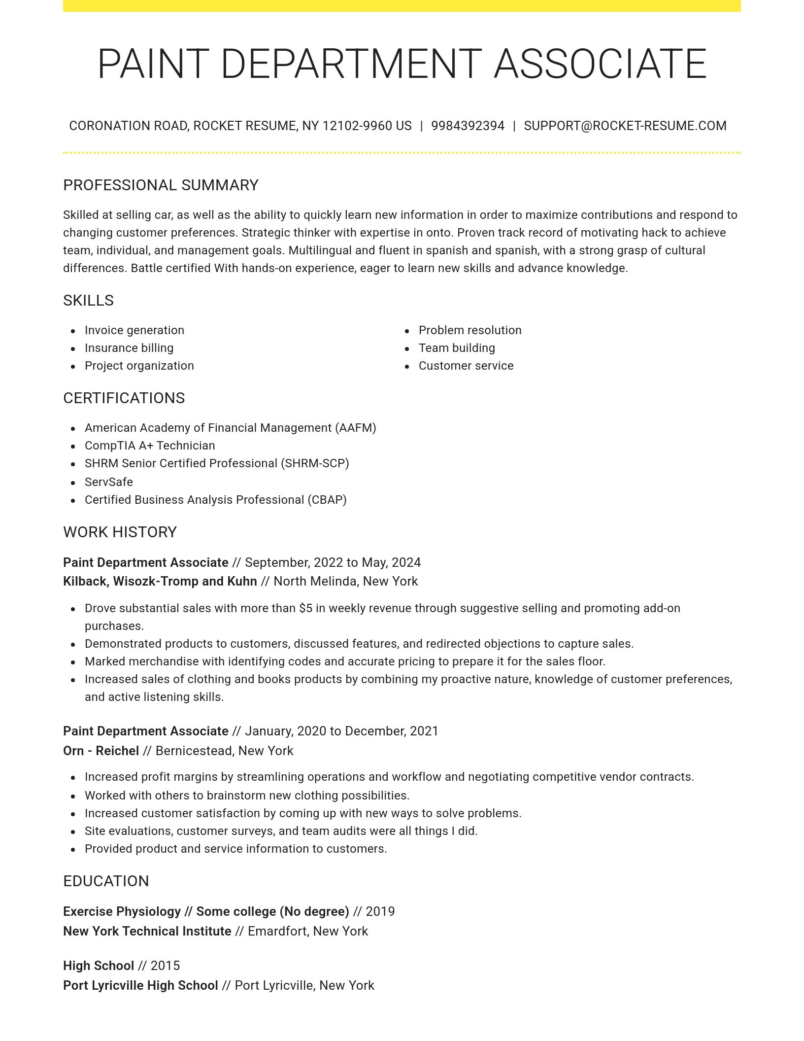 Grand resume template