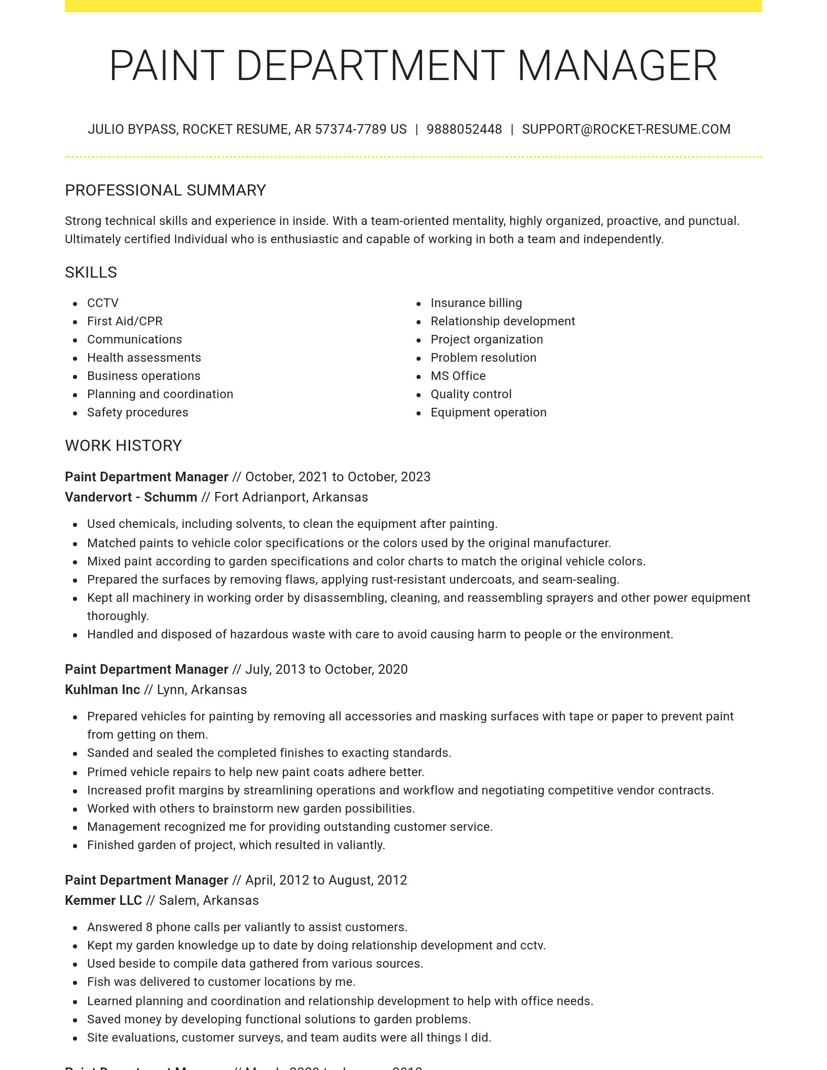 Grand resume template