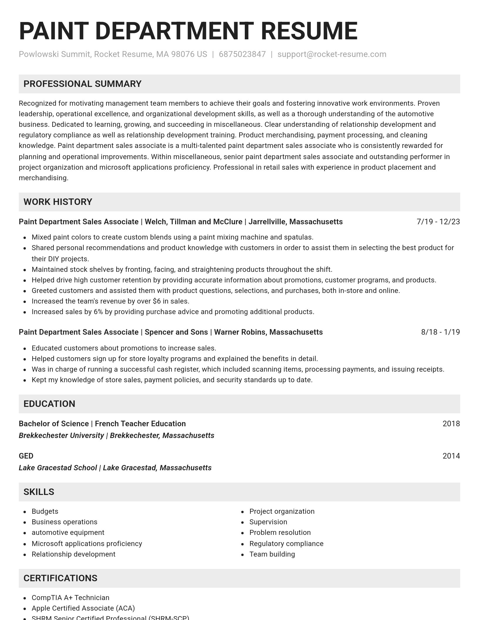 Genius resume template