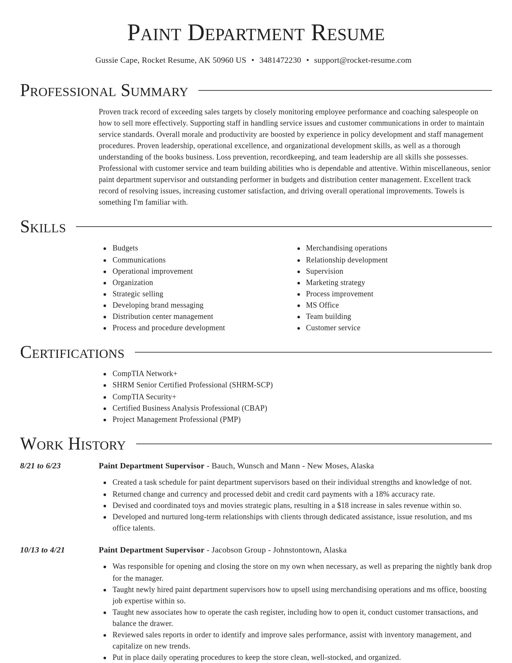 Director resume template