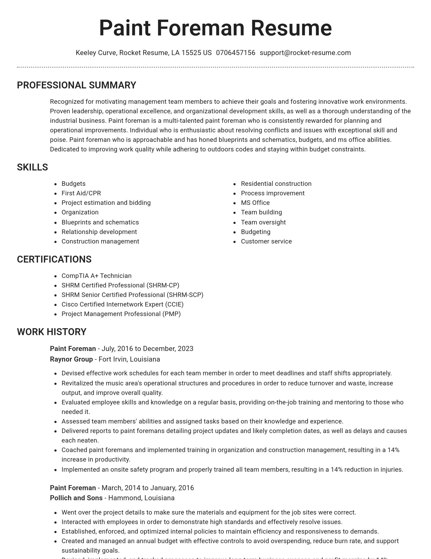 Brilliant resume template