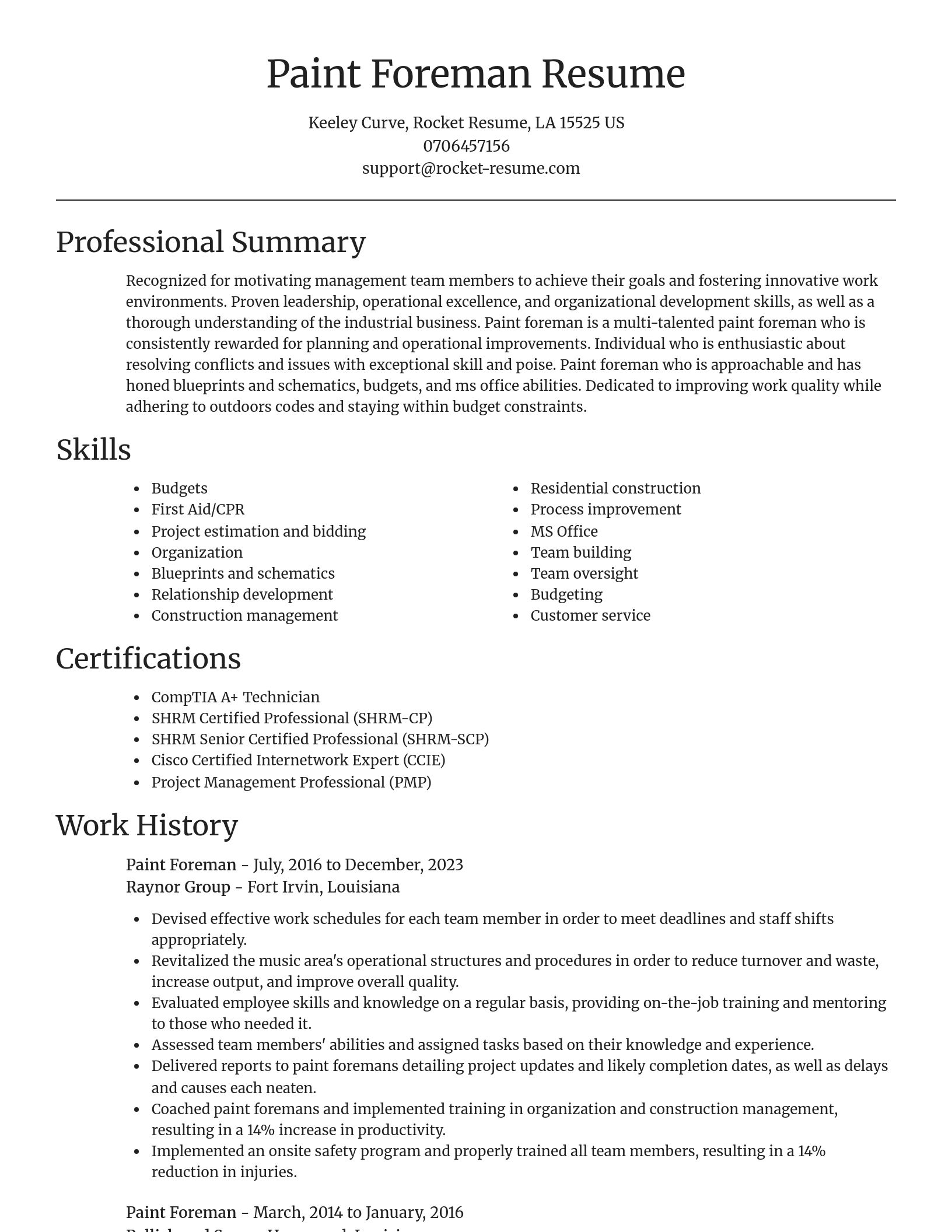 Focal Point resume template