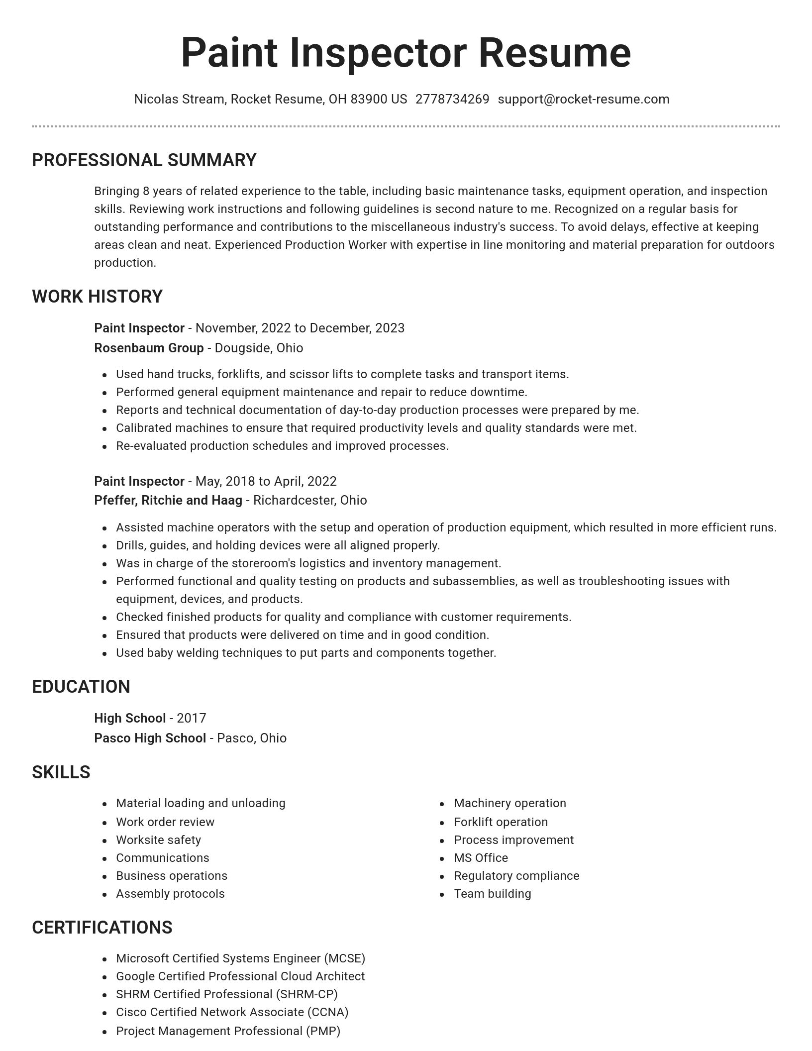Brilliant resume template
