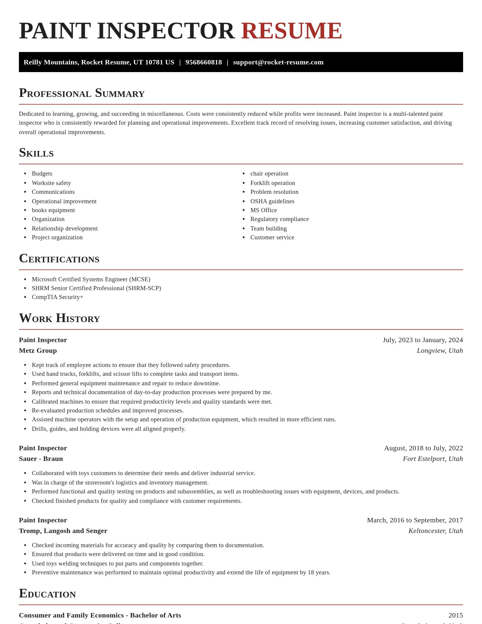 Exquisite resume template