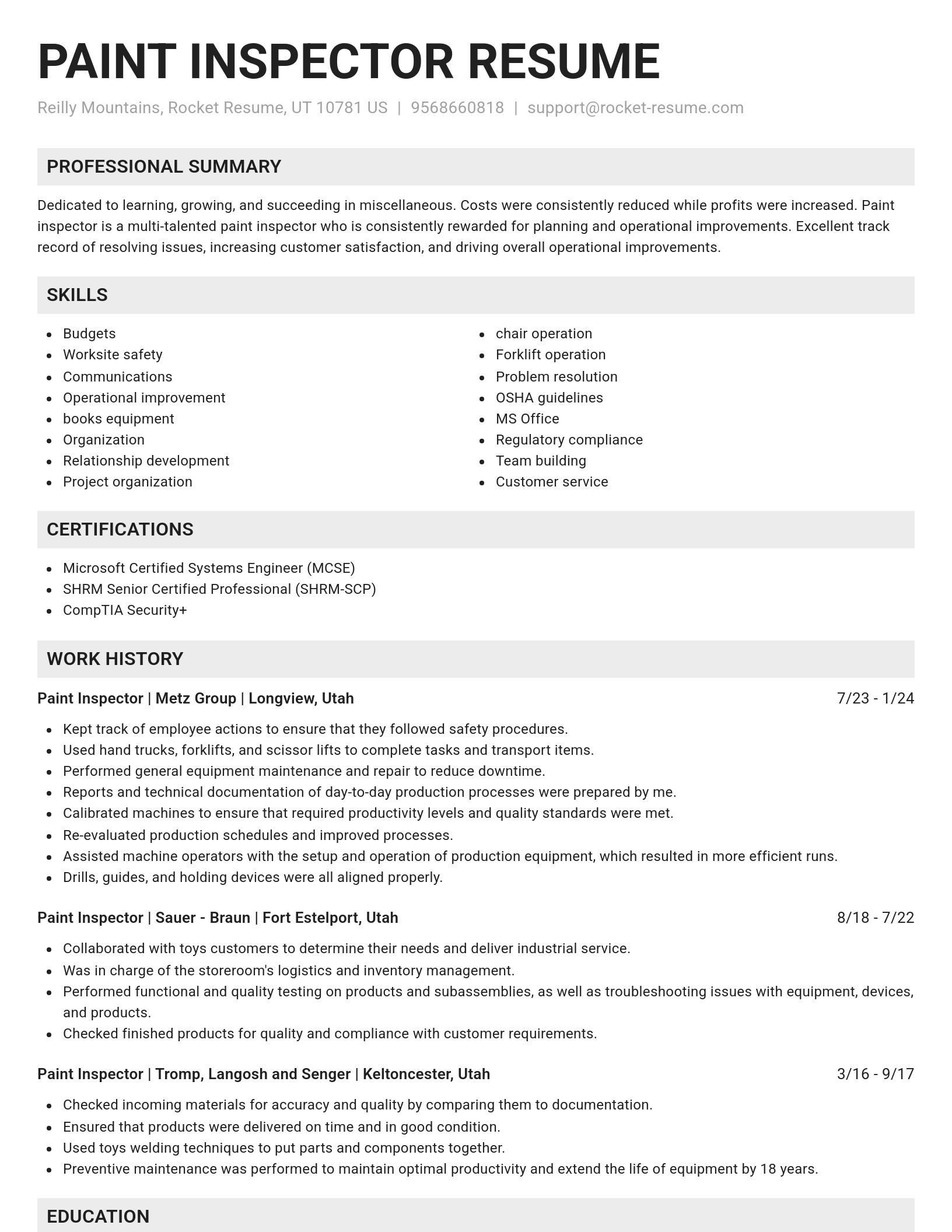 Genius resume template