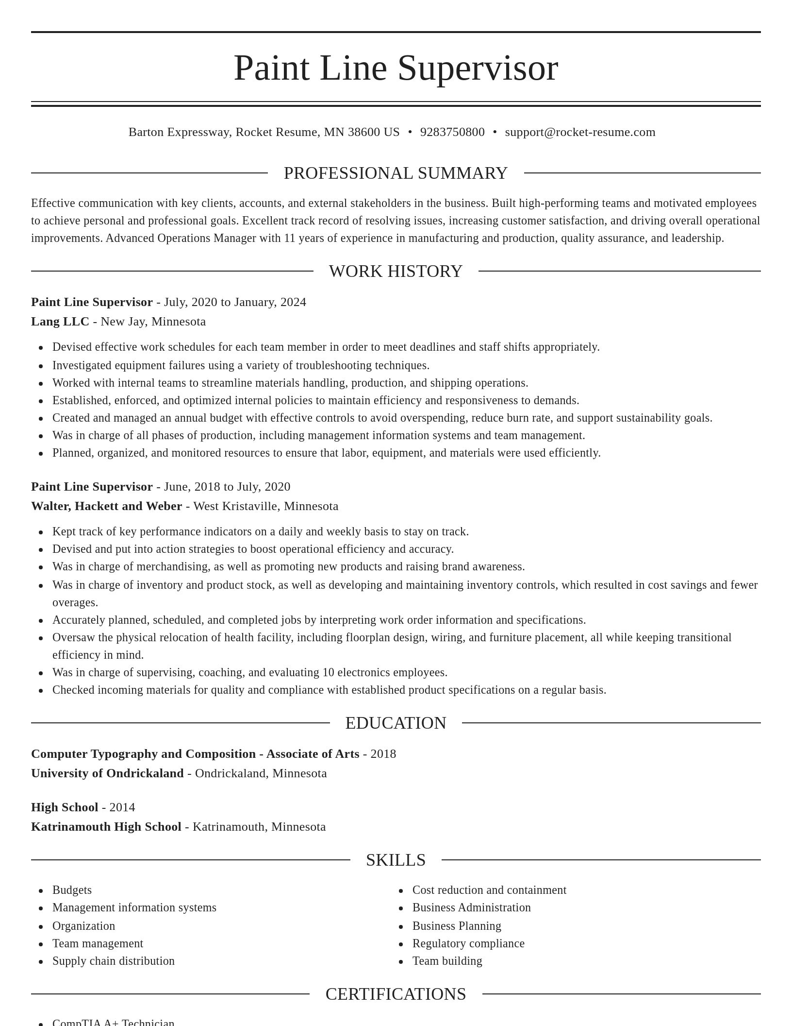 Elegant resume template