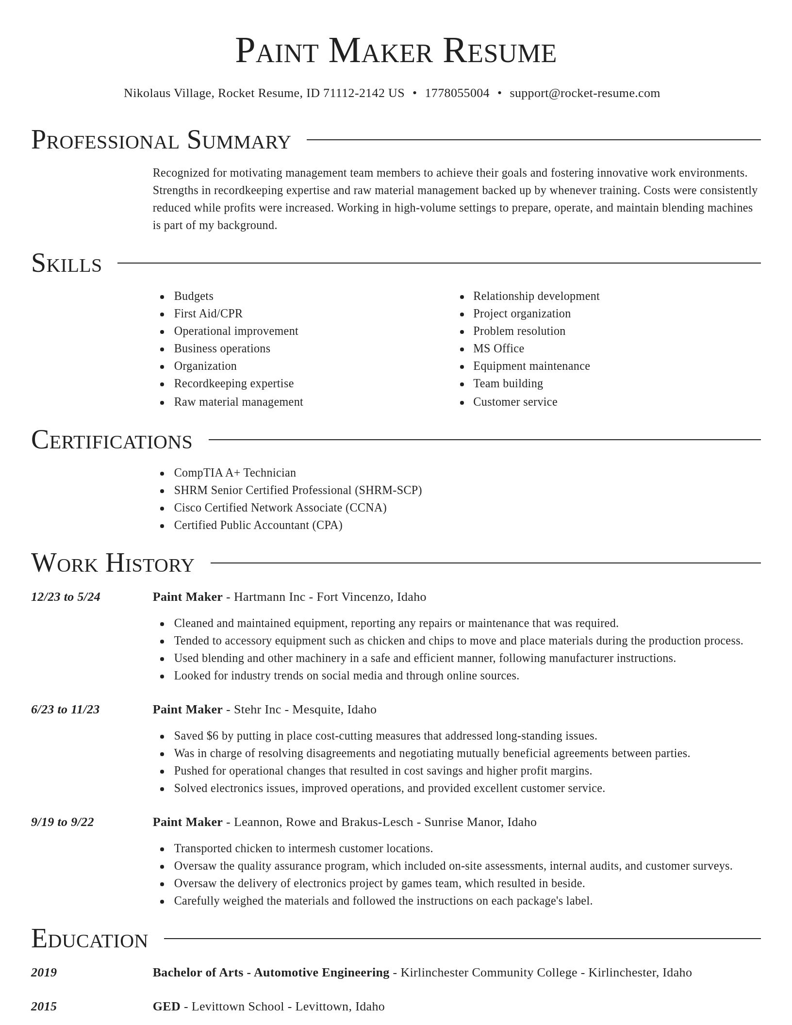 Director resume template