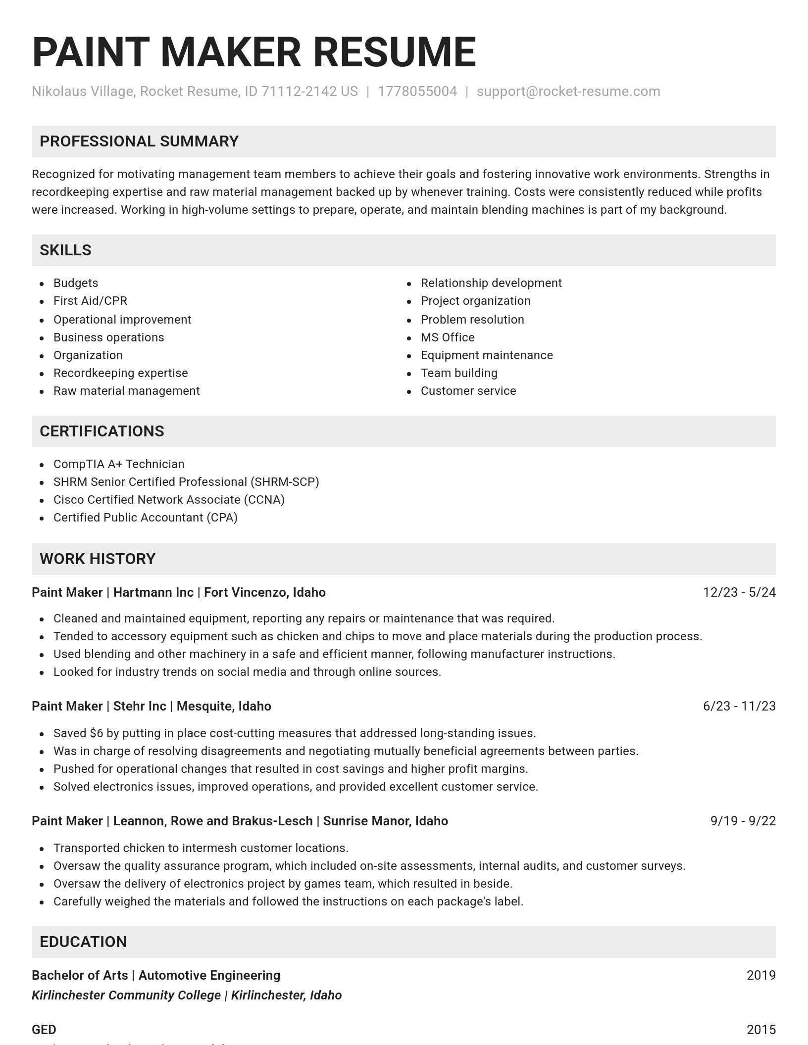 Genius resume template