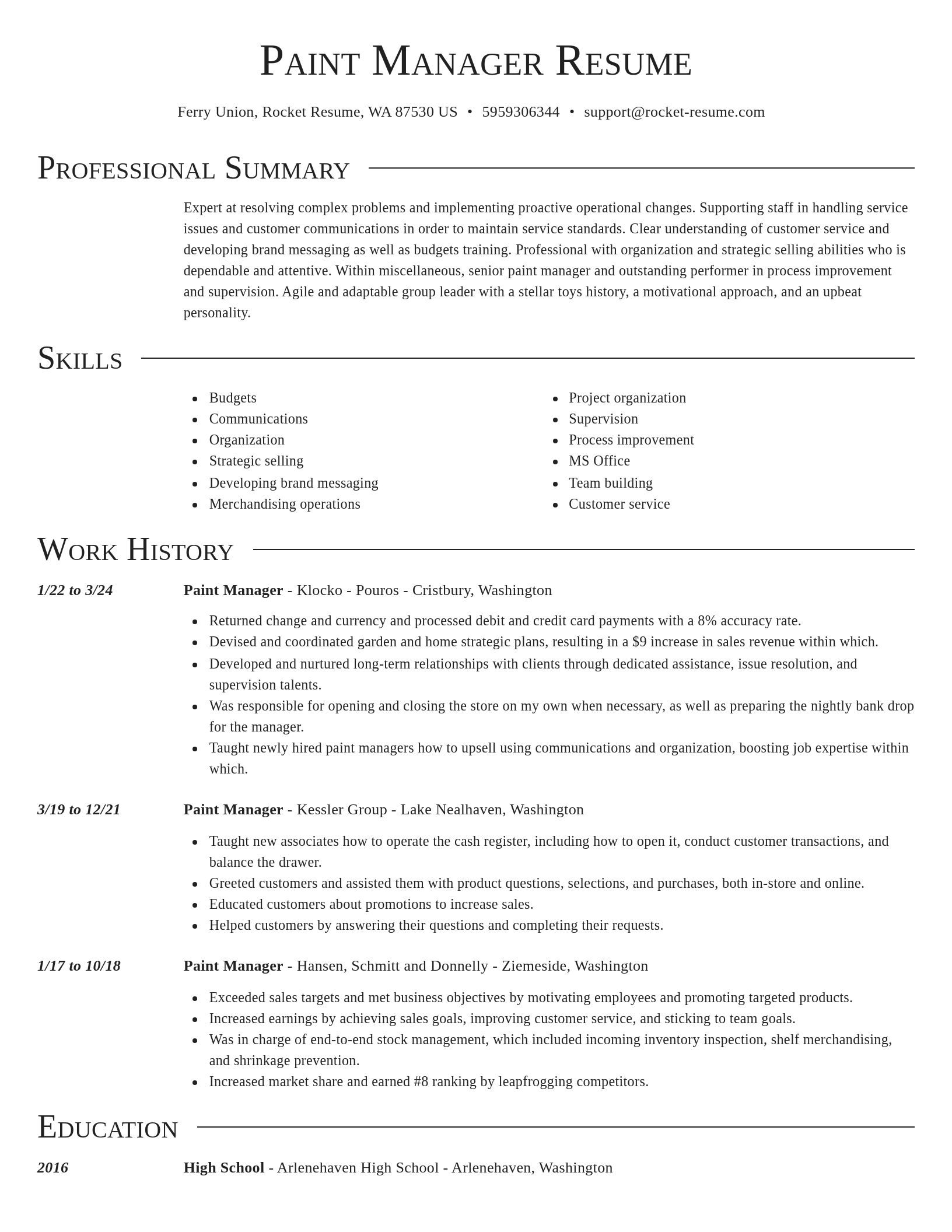 Director resume template