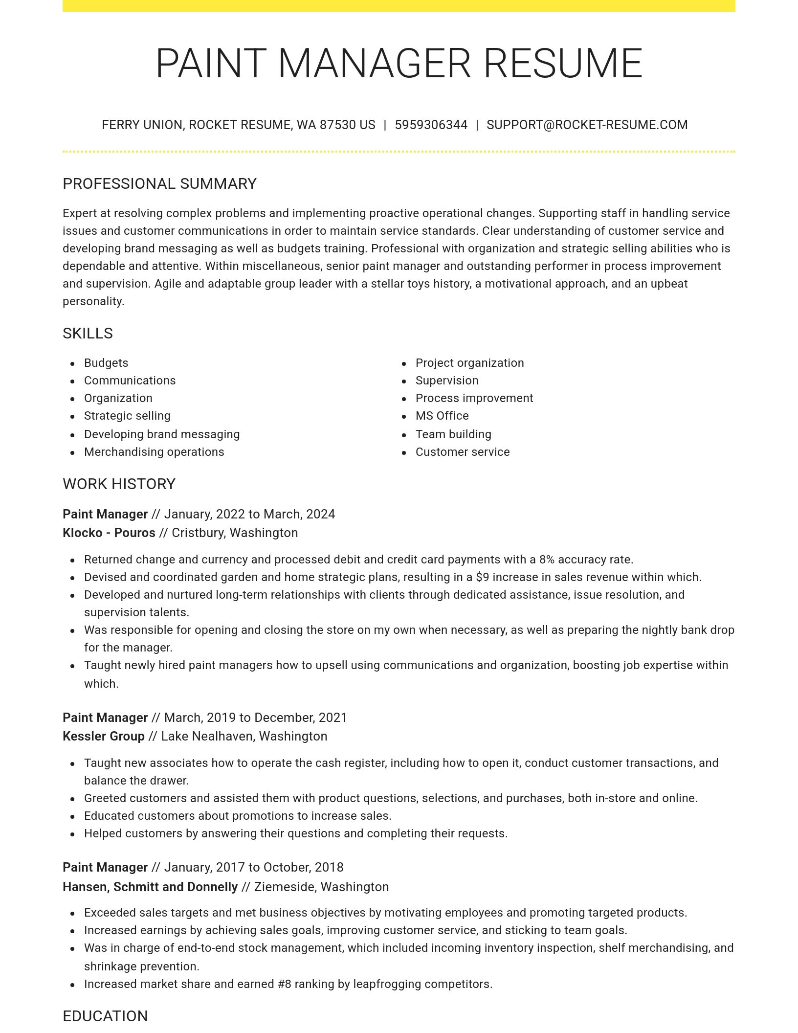 Grand resume template