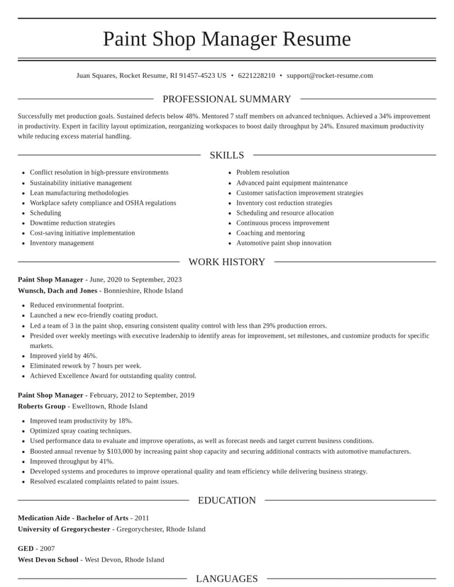 Elegant resume template