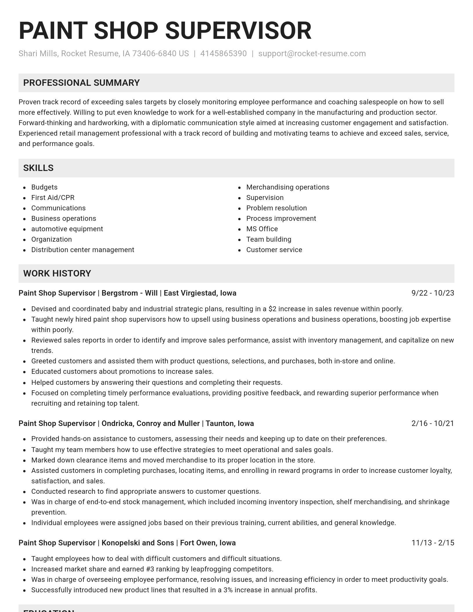 Genius resume template