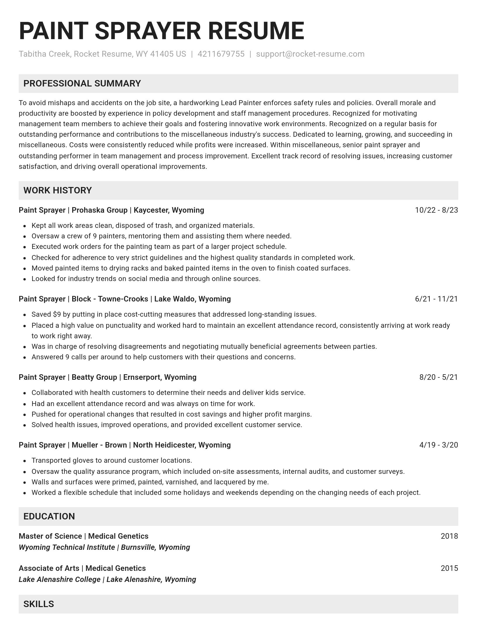 Genius resume template