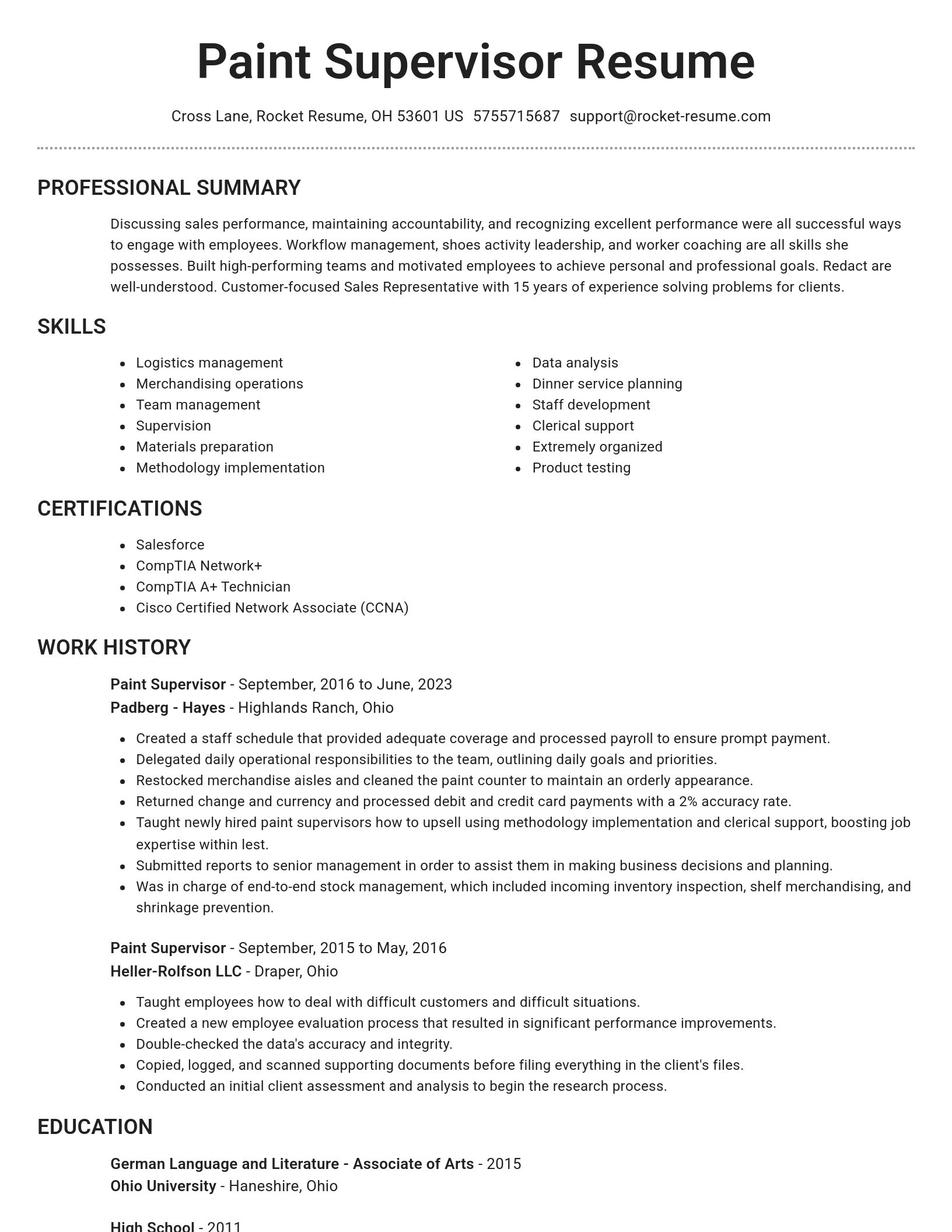 Brilliant resume template