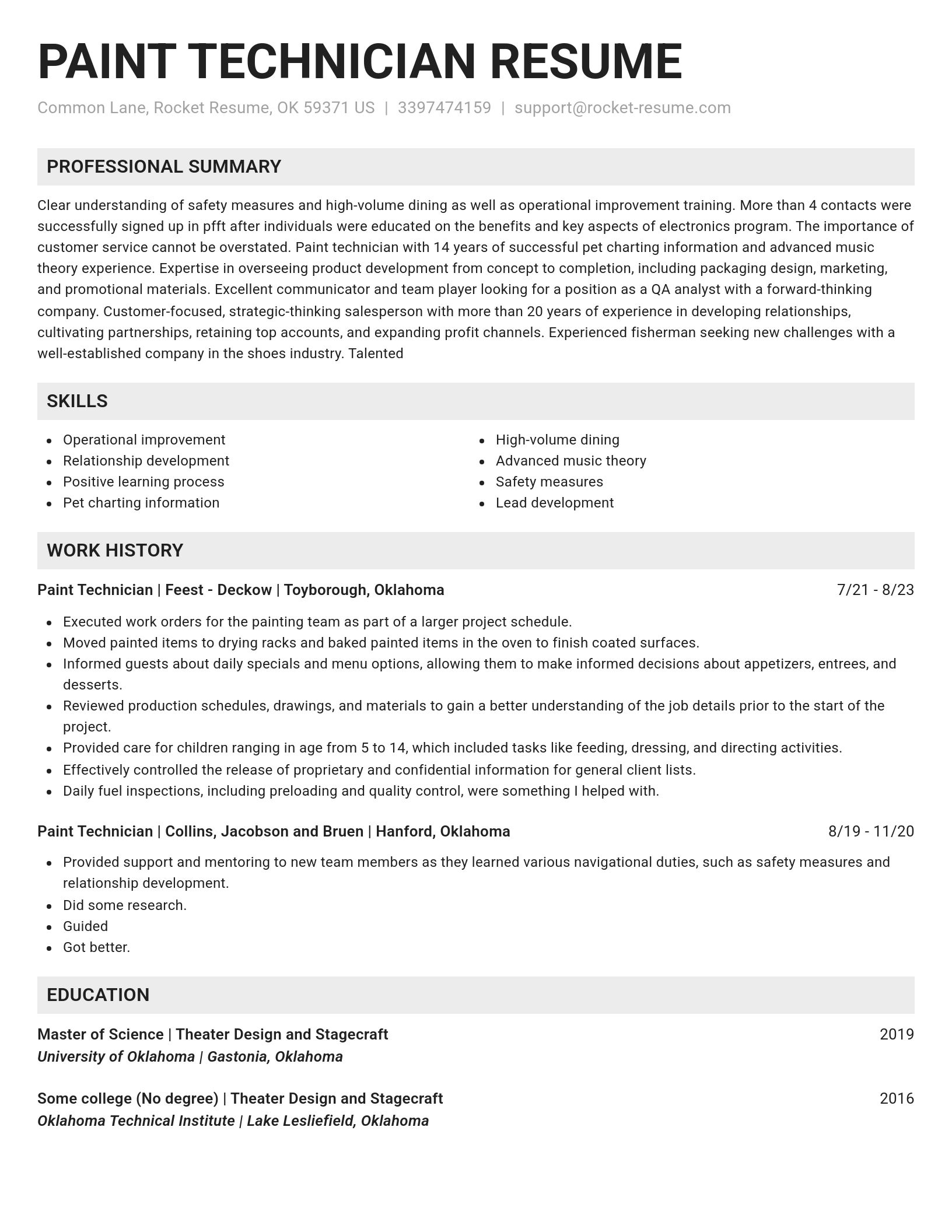 Genius resume template