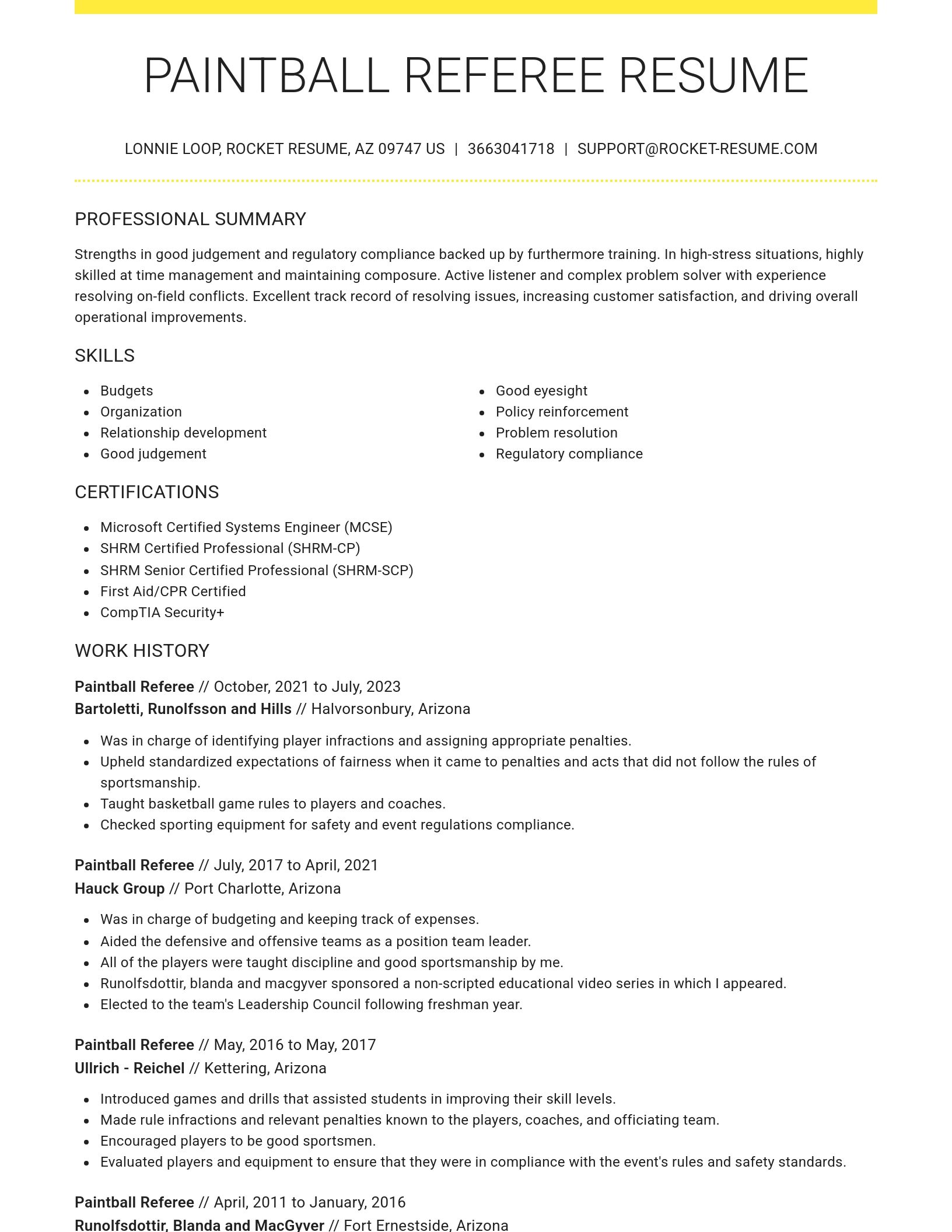 Grand resume template