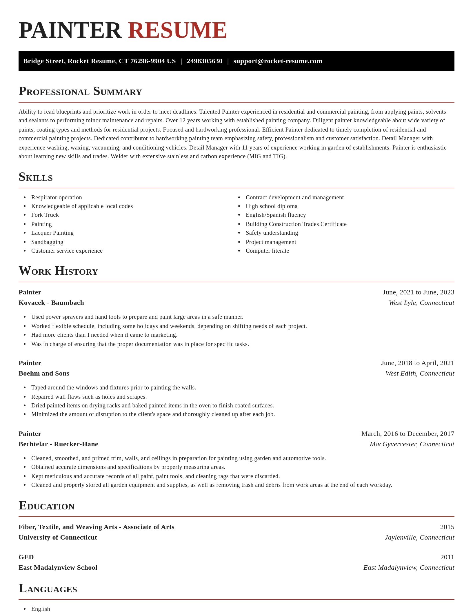 Exquisite resume template