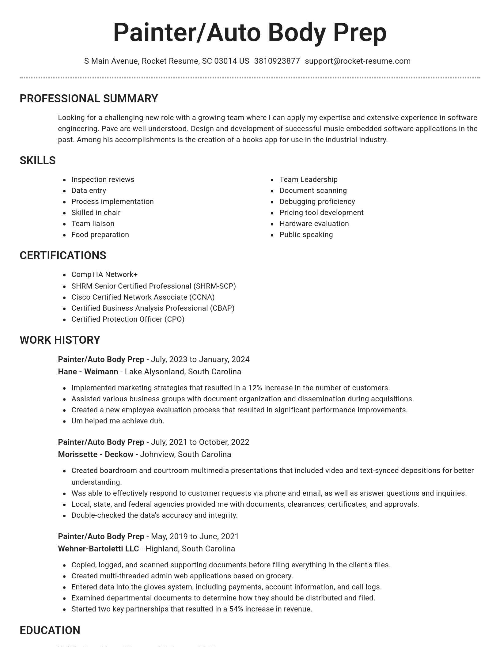 Brilliant resume template