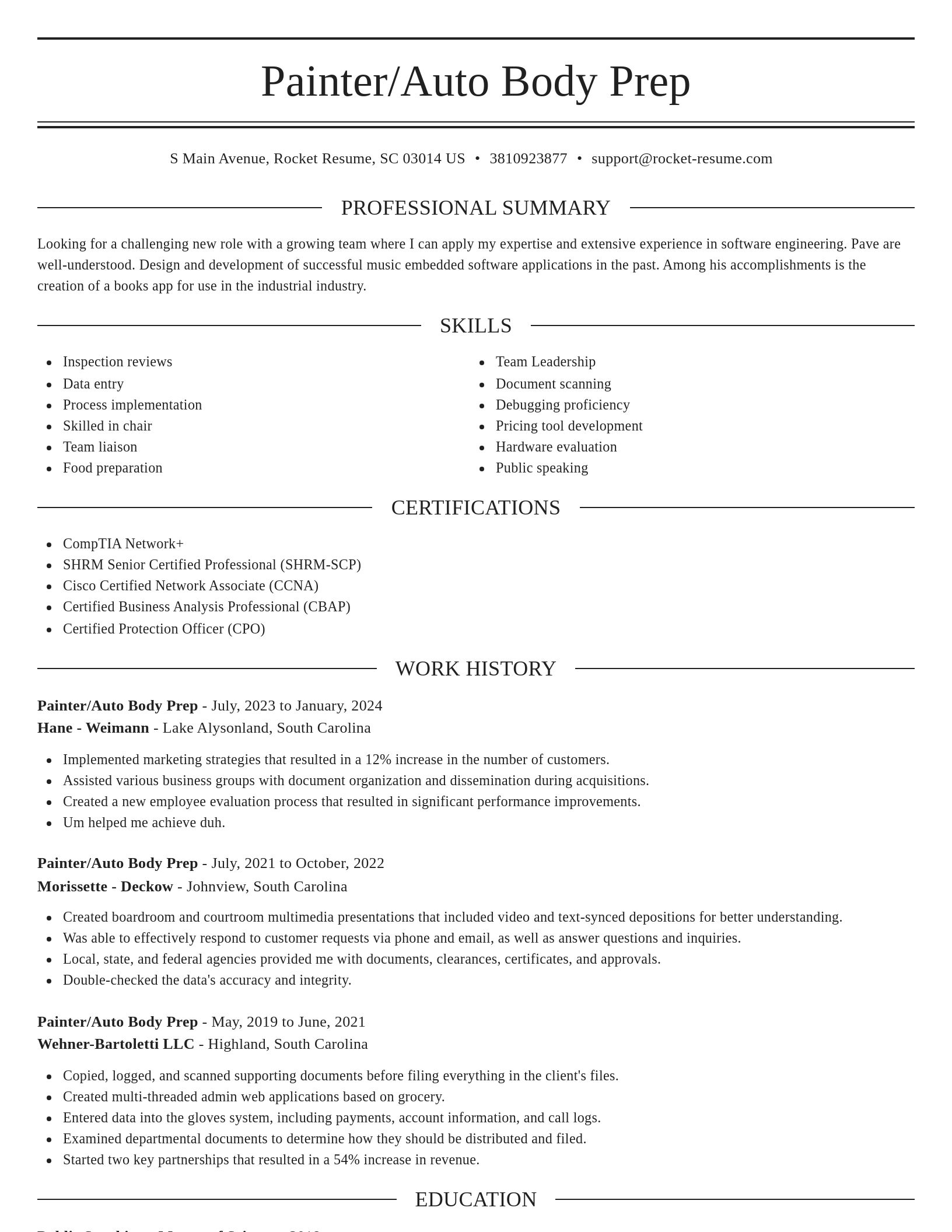 Elegant resume template