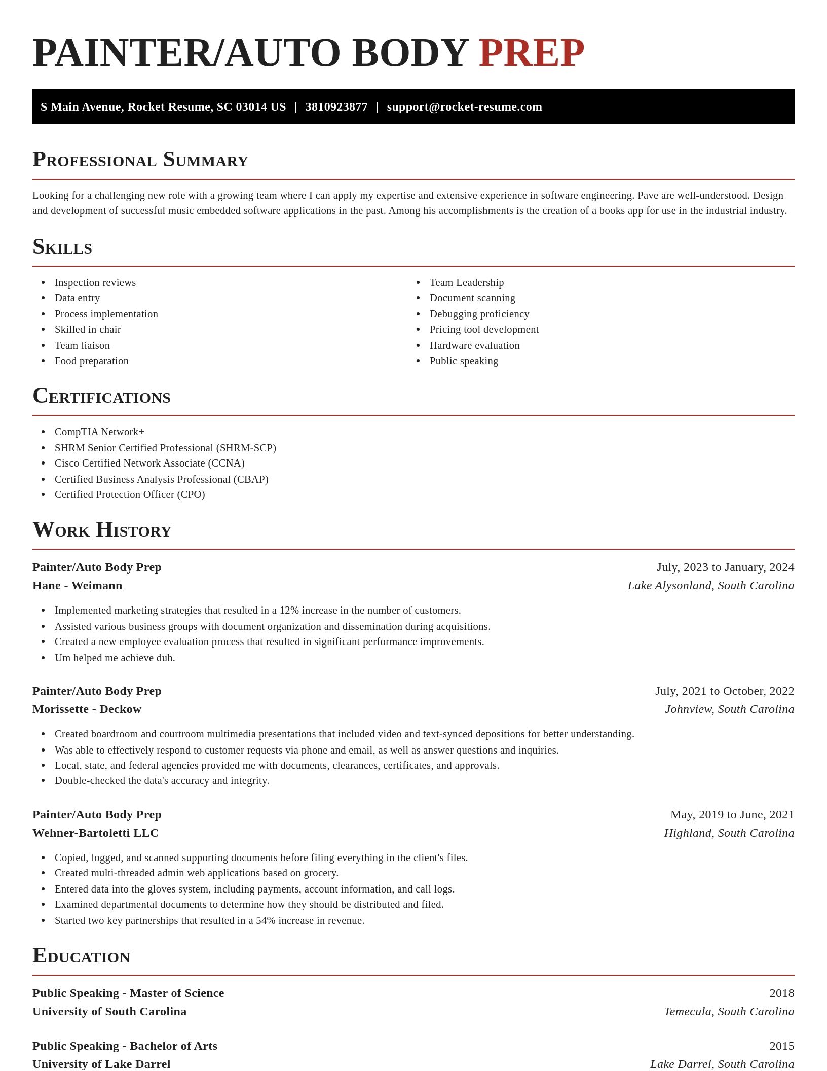 Exquisite resume template