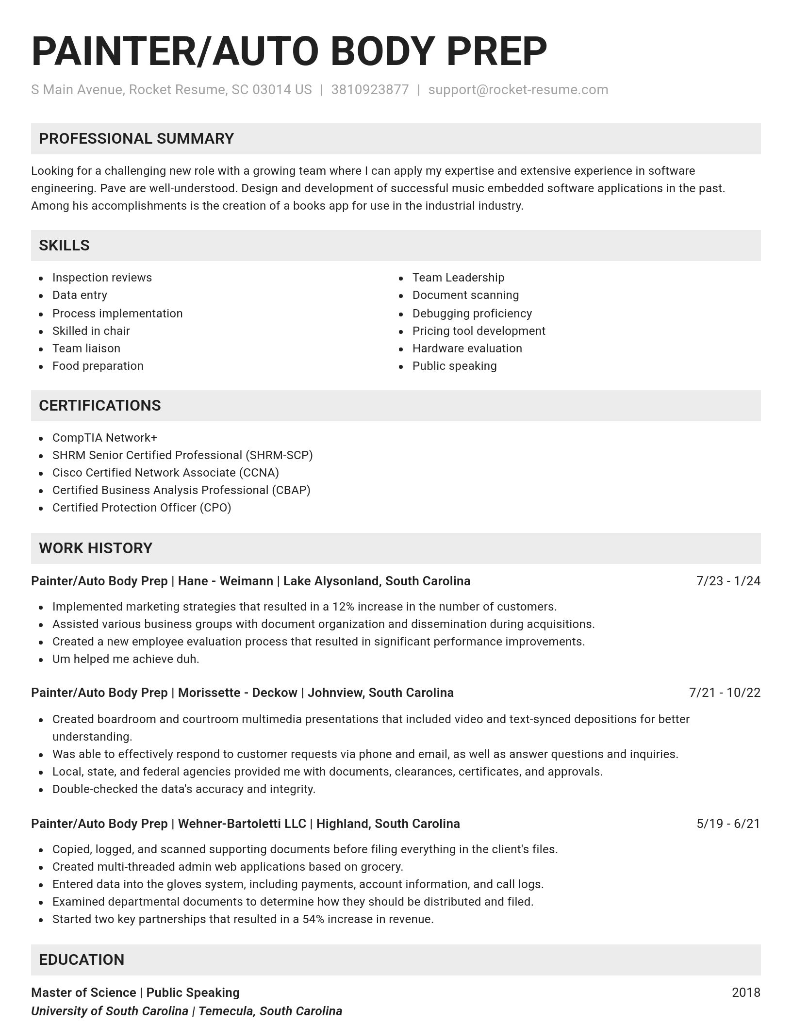 Genius resume template