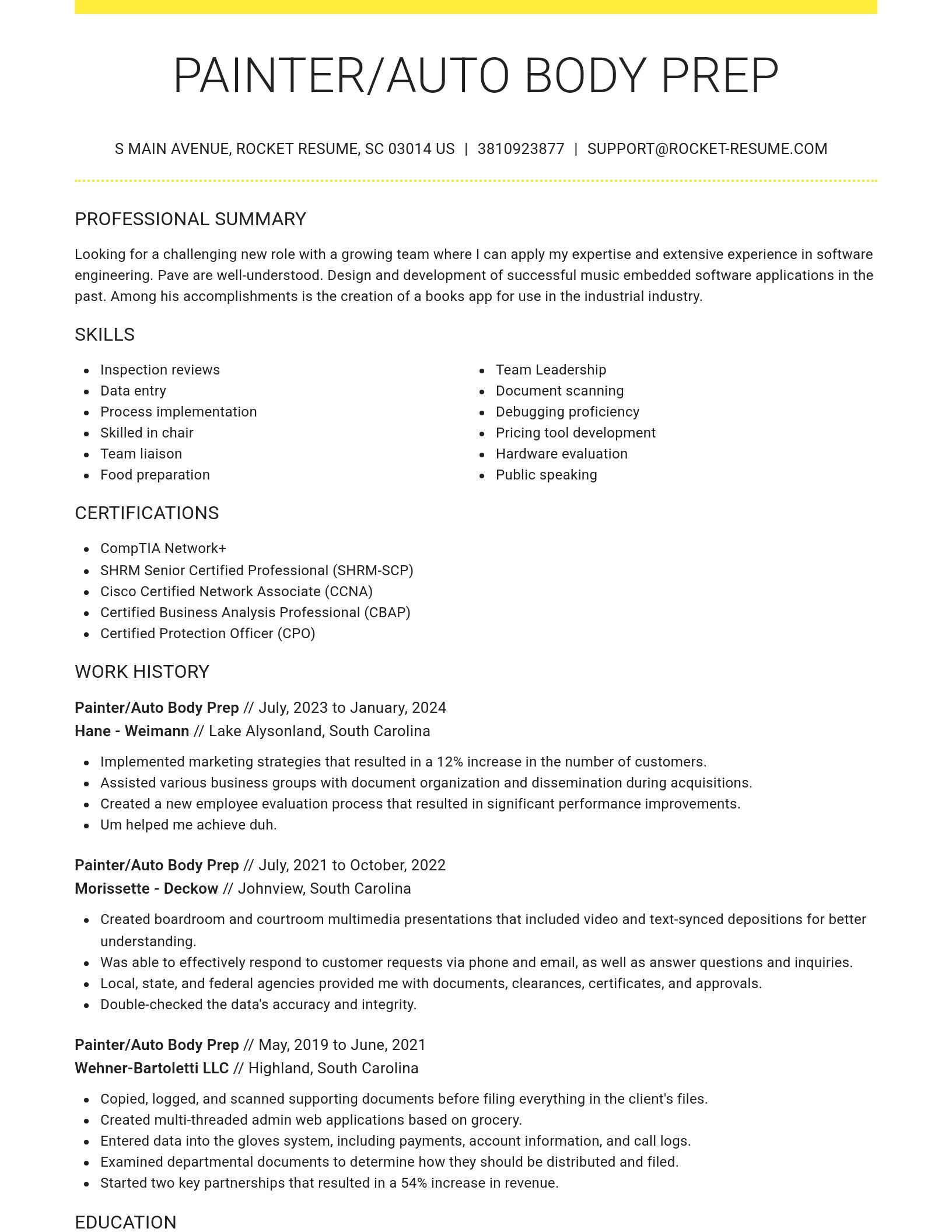 Grand resume template