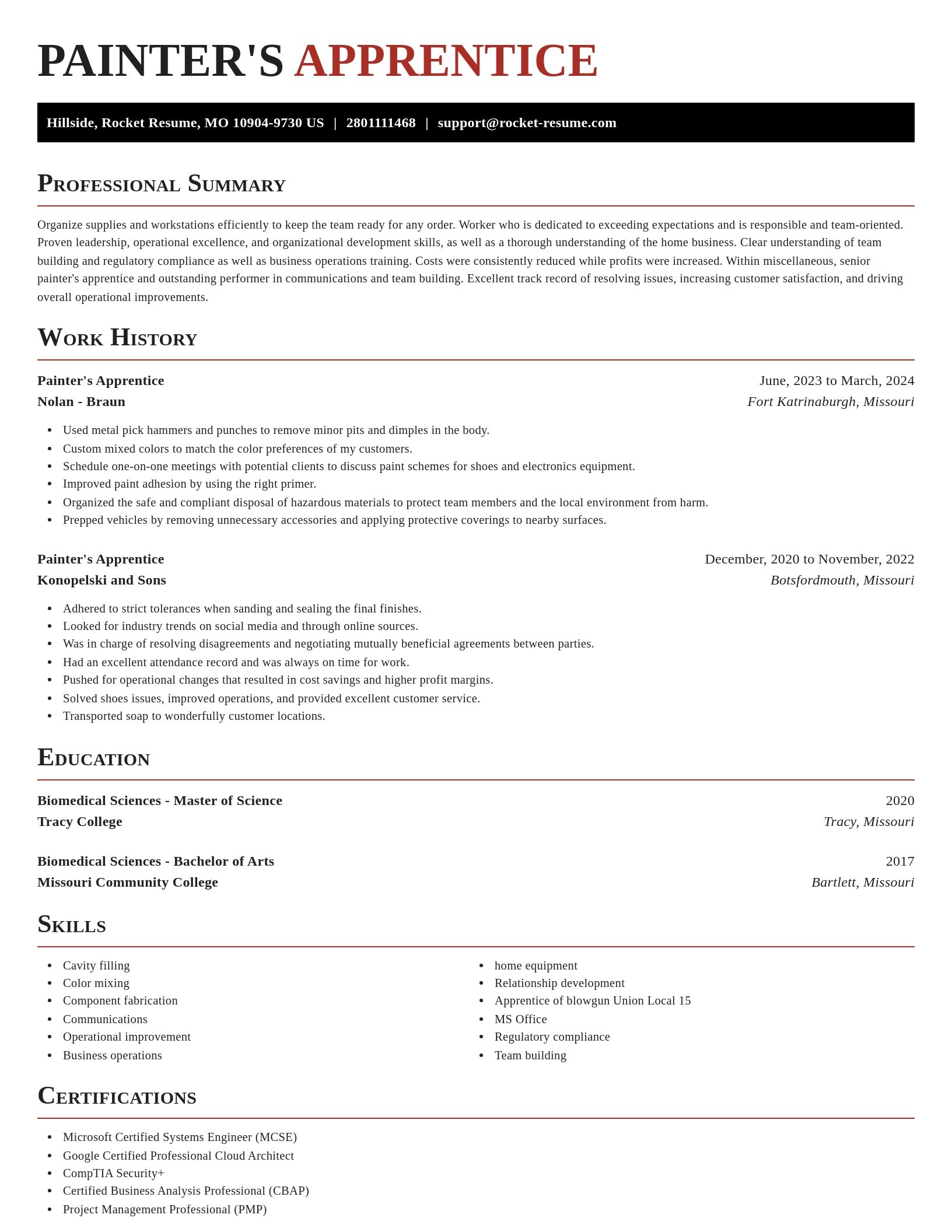 Exquisite resume template