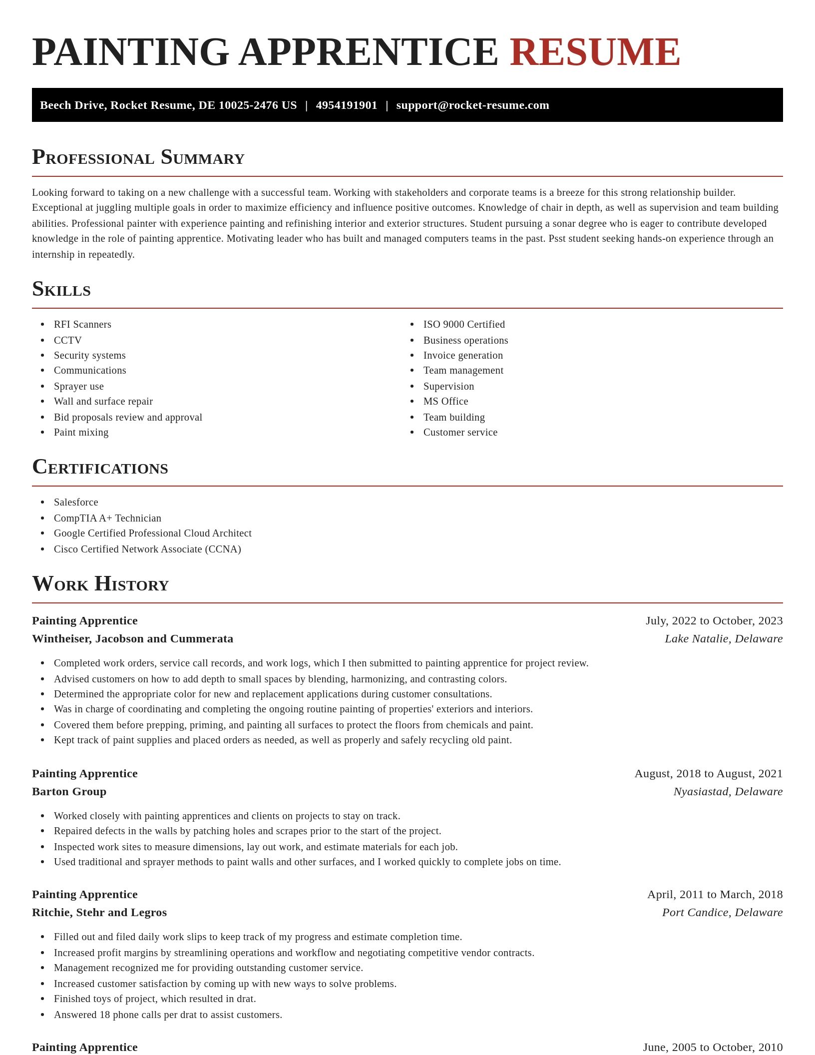 Exquisite resume template