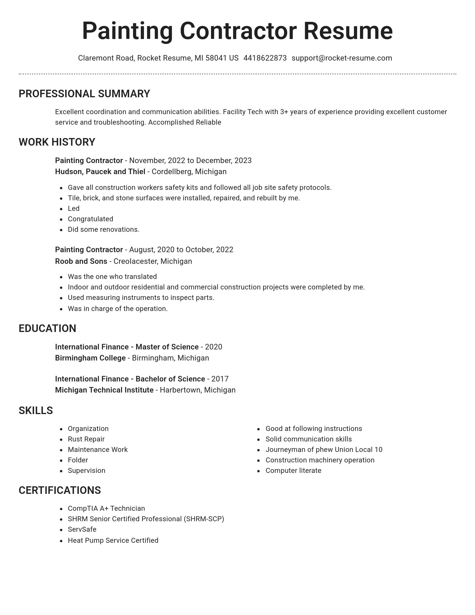 Brilliant resume template
