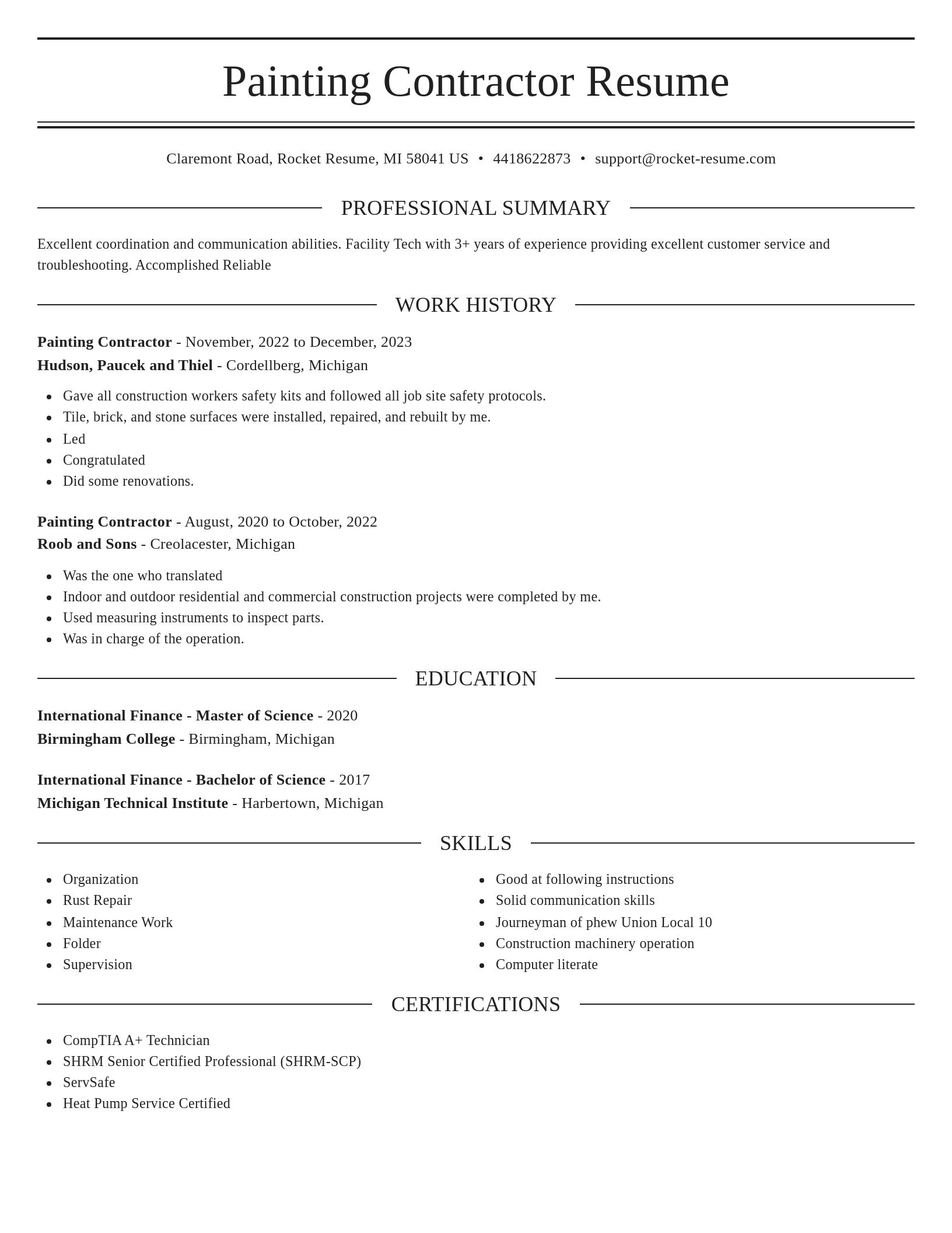 Elegant resume template