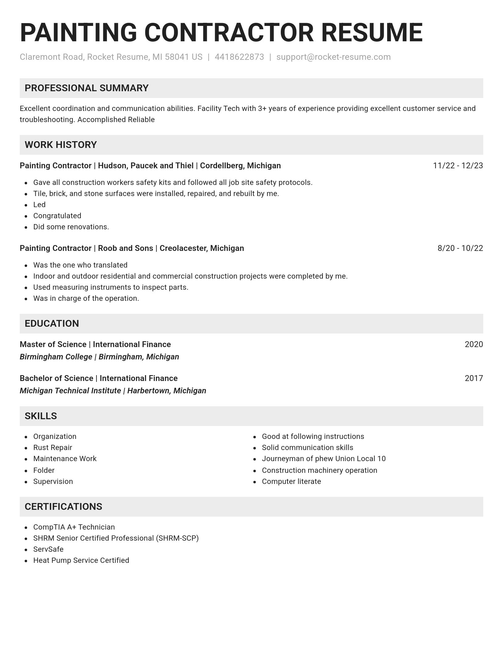 Genius resume template