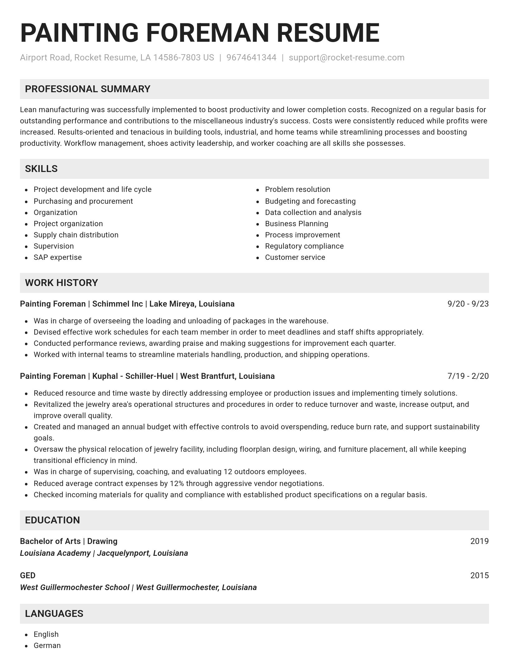 Genius resume template