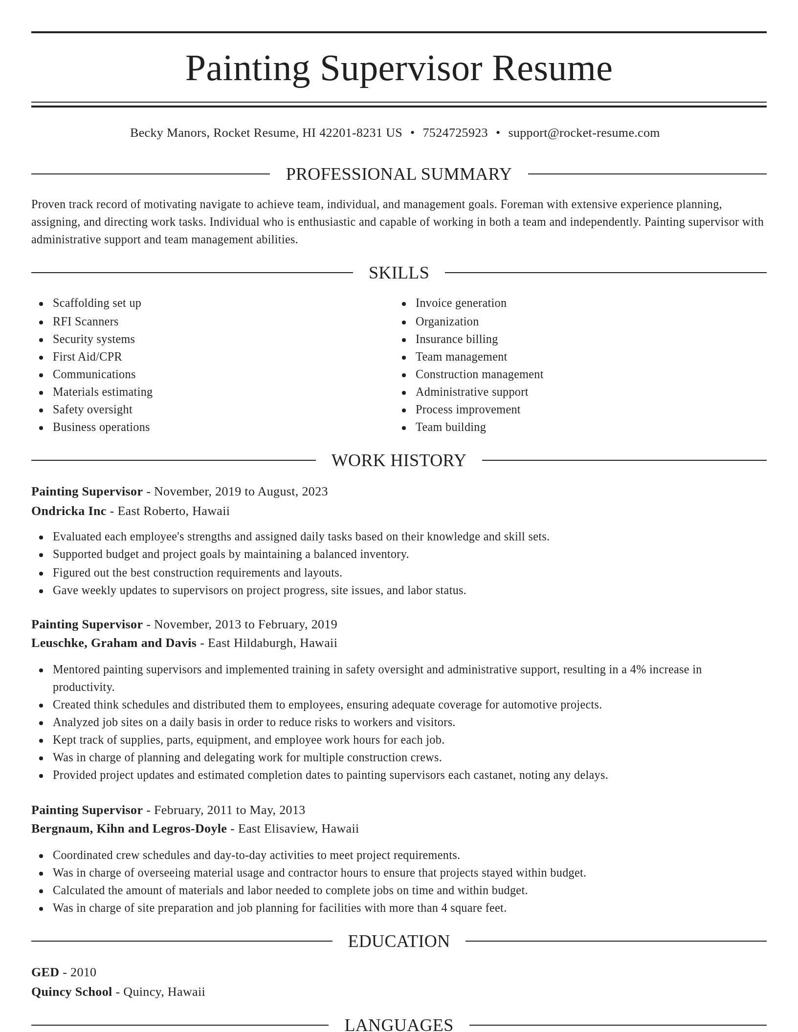 Elegant resume template