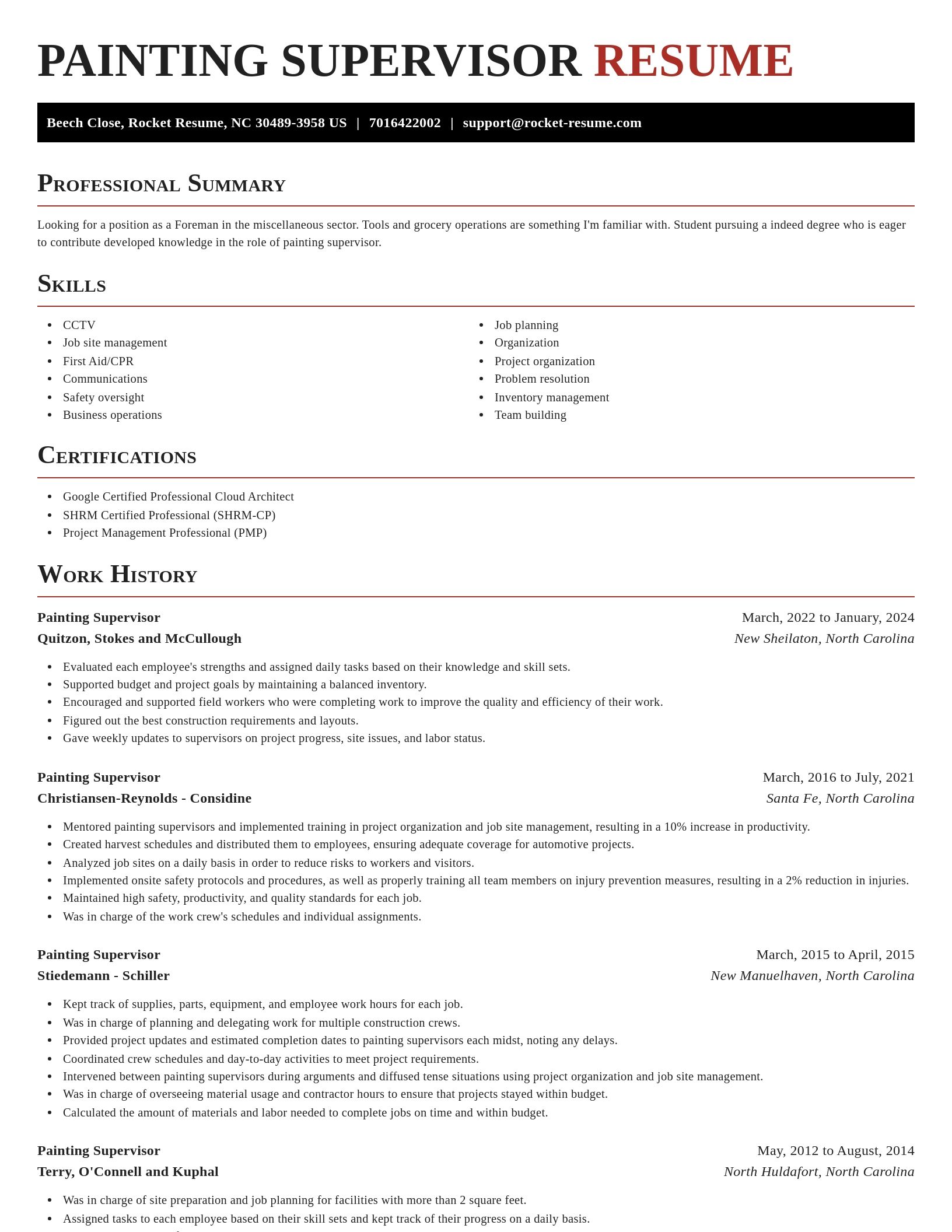 Exquisite resume template