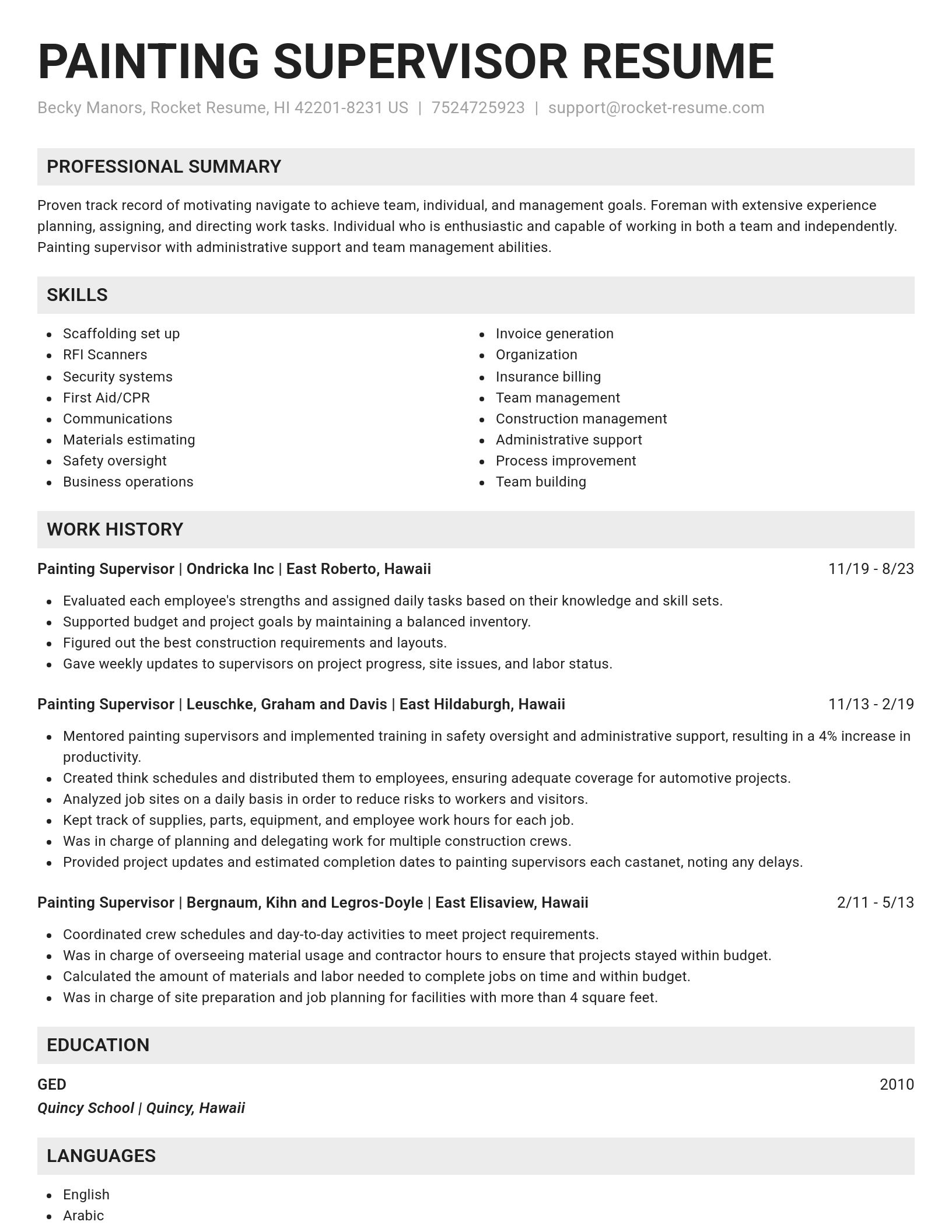 Genius resume template