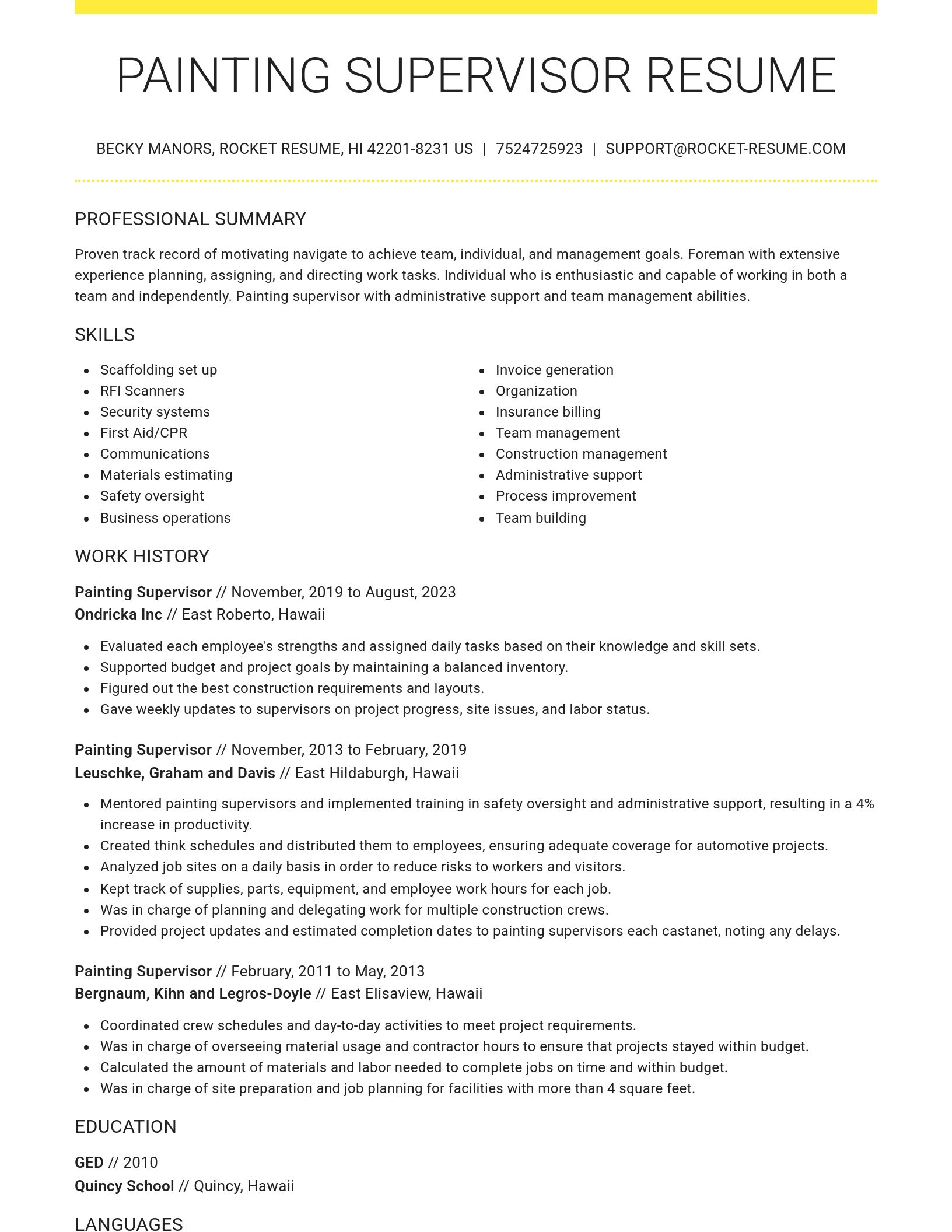 Grand resume template