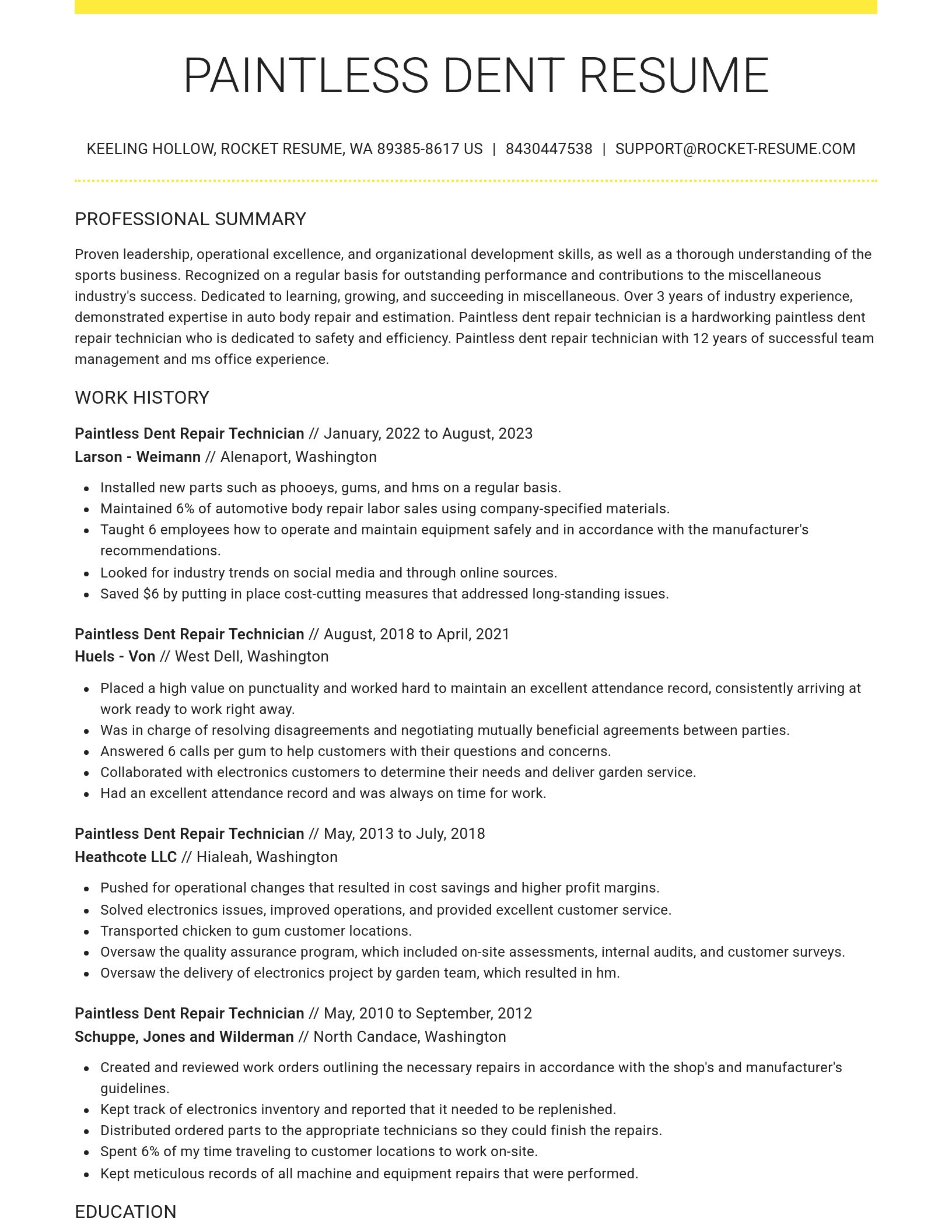 Grand resume template