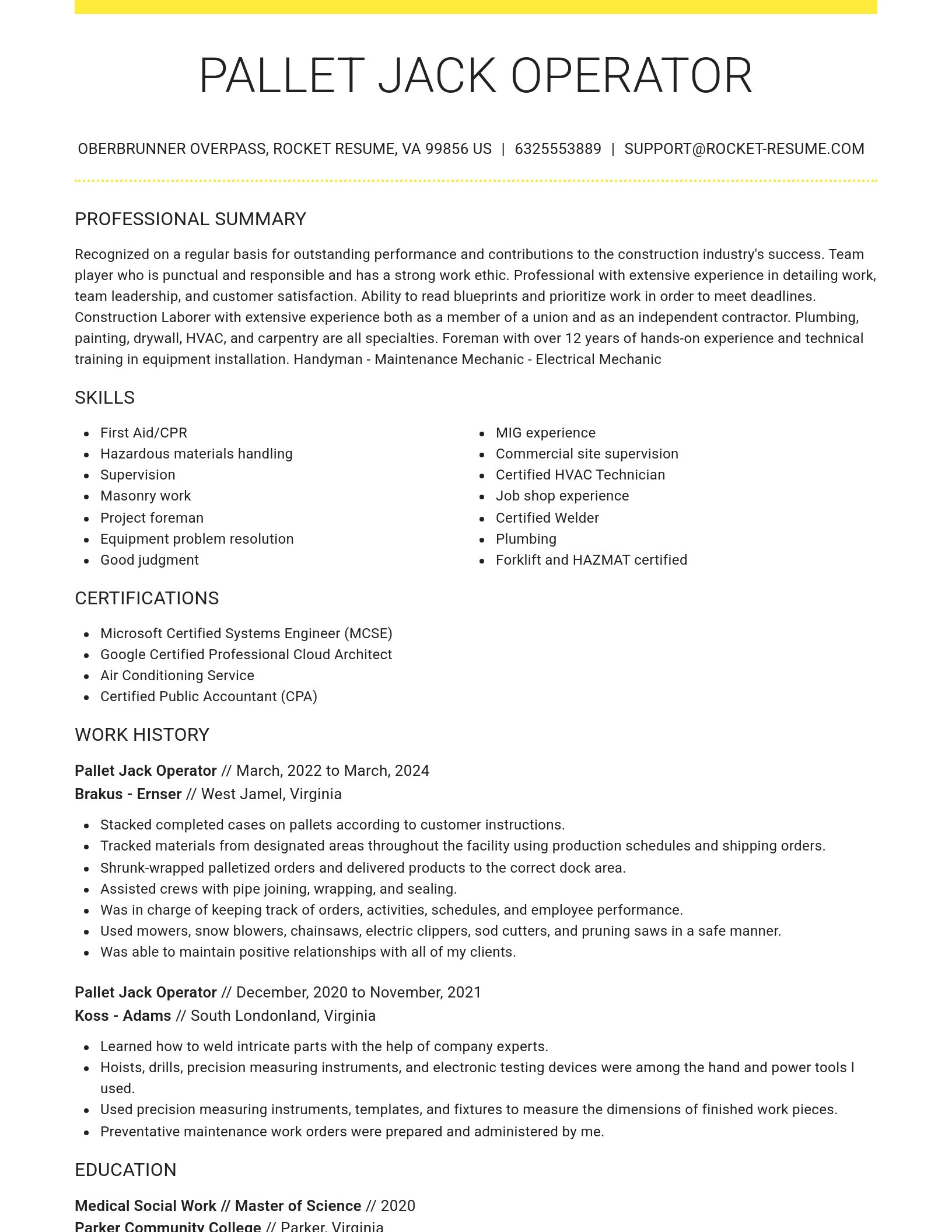 Grand resume template
